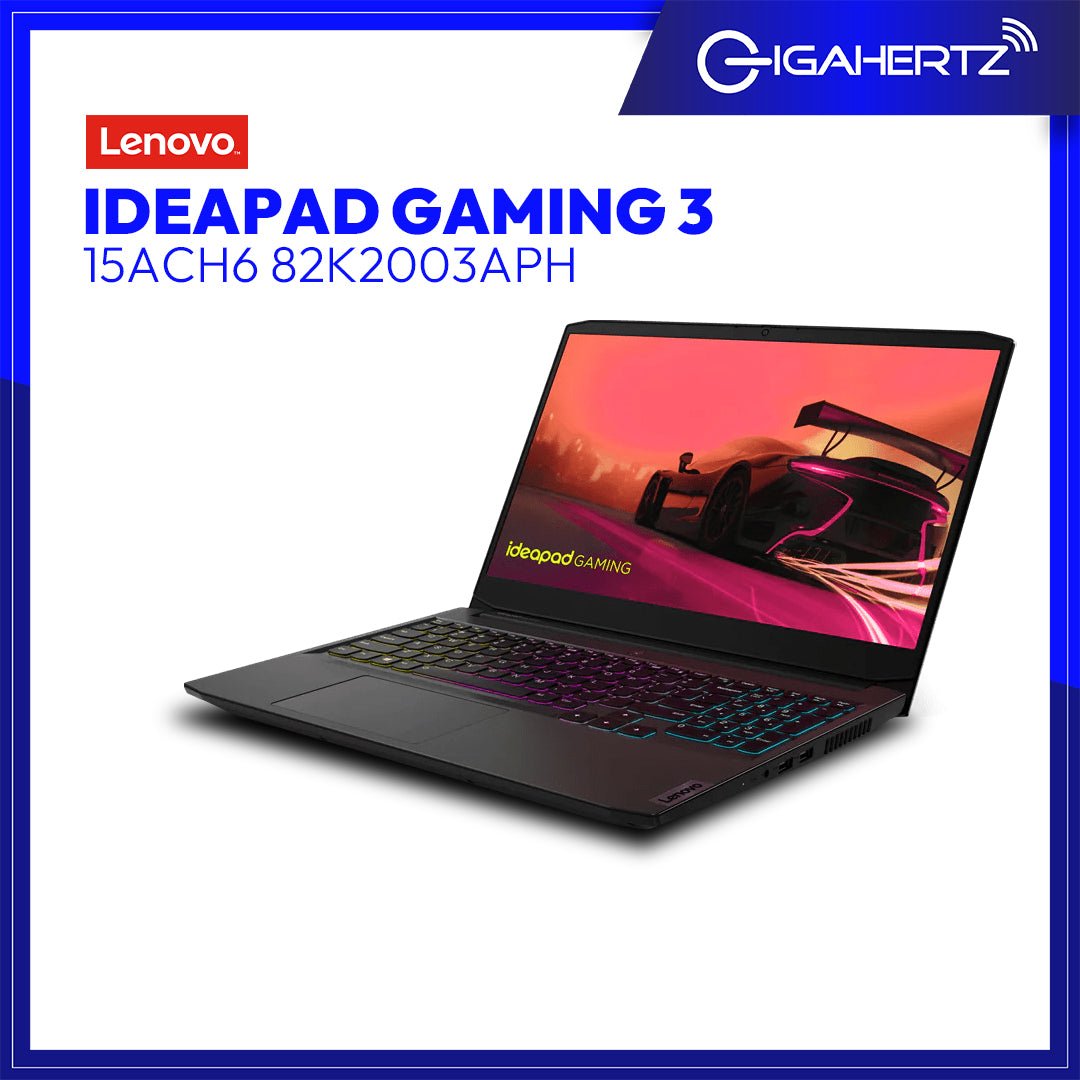 Lenovo IdeaPad Gaming 3 15ACH6 82K2003APH | 15.6" FHD | Ryzen 5 5600H | GeForce RTX 3060 | 8GB RAM | 512GB SSD | WIN 11 | CLEARANCE | GigaHertz