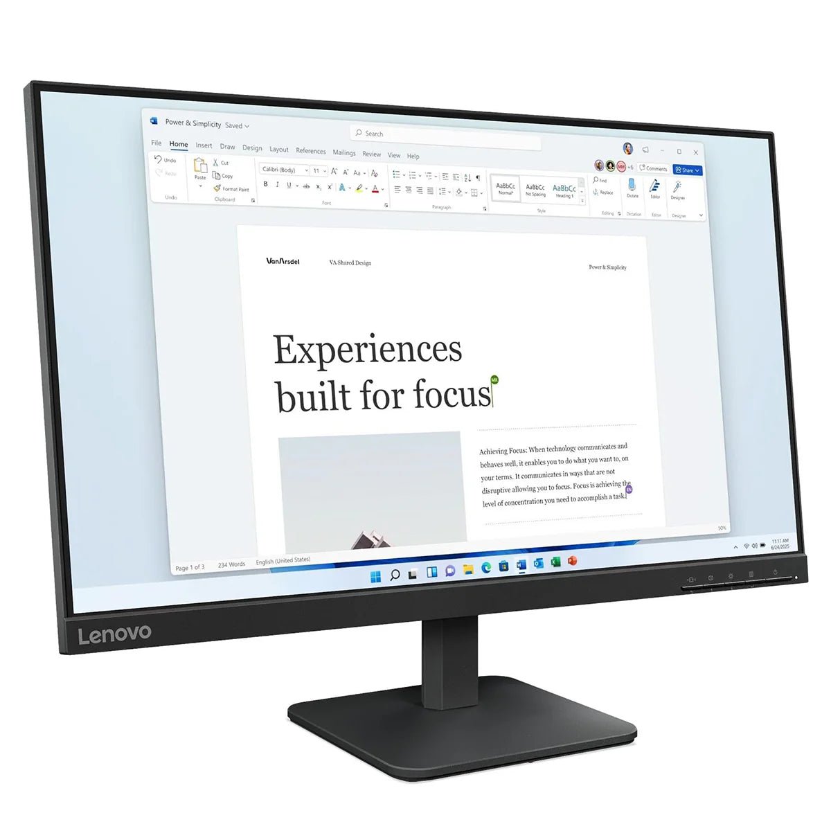 Lenovo L24-4e 68C2KAC1PH 23.8" FHD (1920x1080) 100Hz 4ms IPS LCD Monitor | GigaHertz