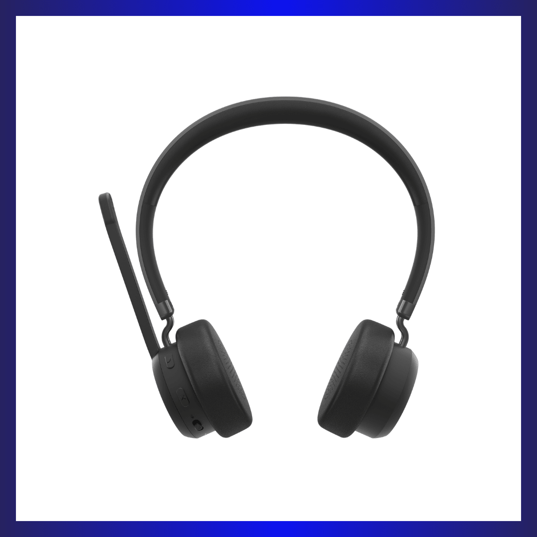 Lenovo Wireless Stereo Headset (4XD1Q30302) | Bluetooth 5.3 + USB Receiver | Stereo Audio | Black | GigaHertz