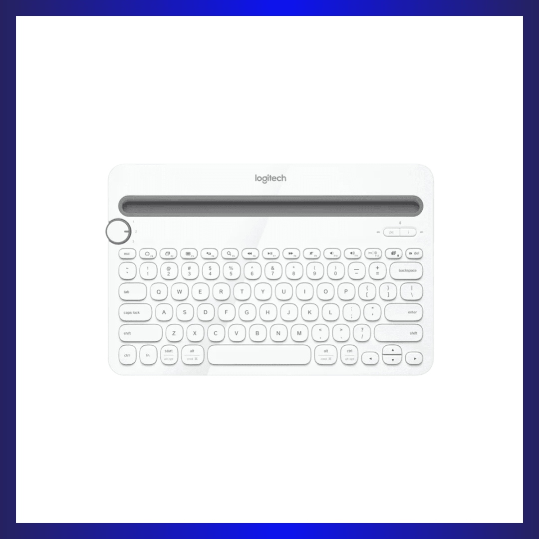 Logitech K480 Bluetooth Multi-Device Keyboard (White) | GigaHertz