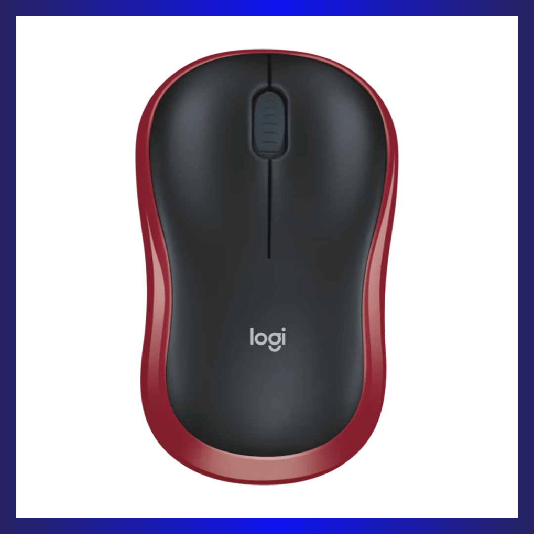 Logitech M185 Wireless Mouse (Black/Red) | GigaHertz