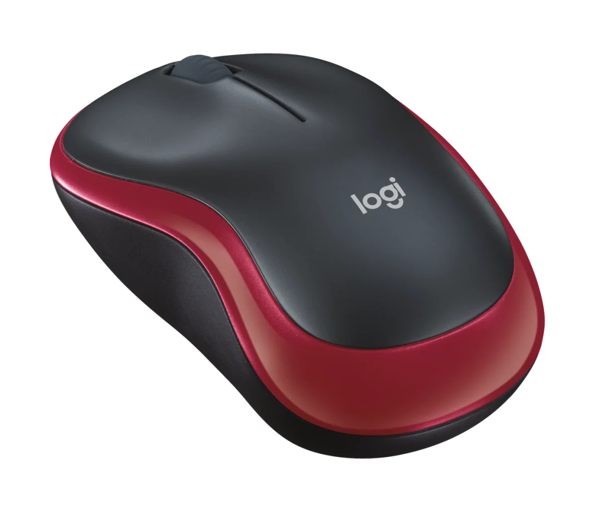 Logitech M185 Wireless Mouse (Black/Red)