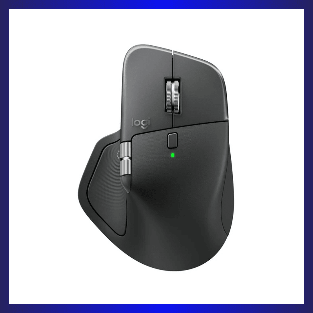 Logitech MX Master 4 | Customizable Haptic Feedback | MagSpeed Scroll Wheel | 8K DPI Sensor | Graphite | GigaHertz