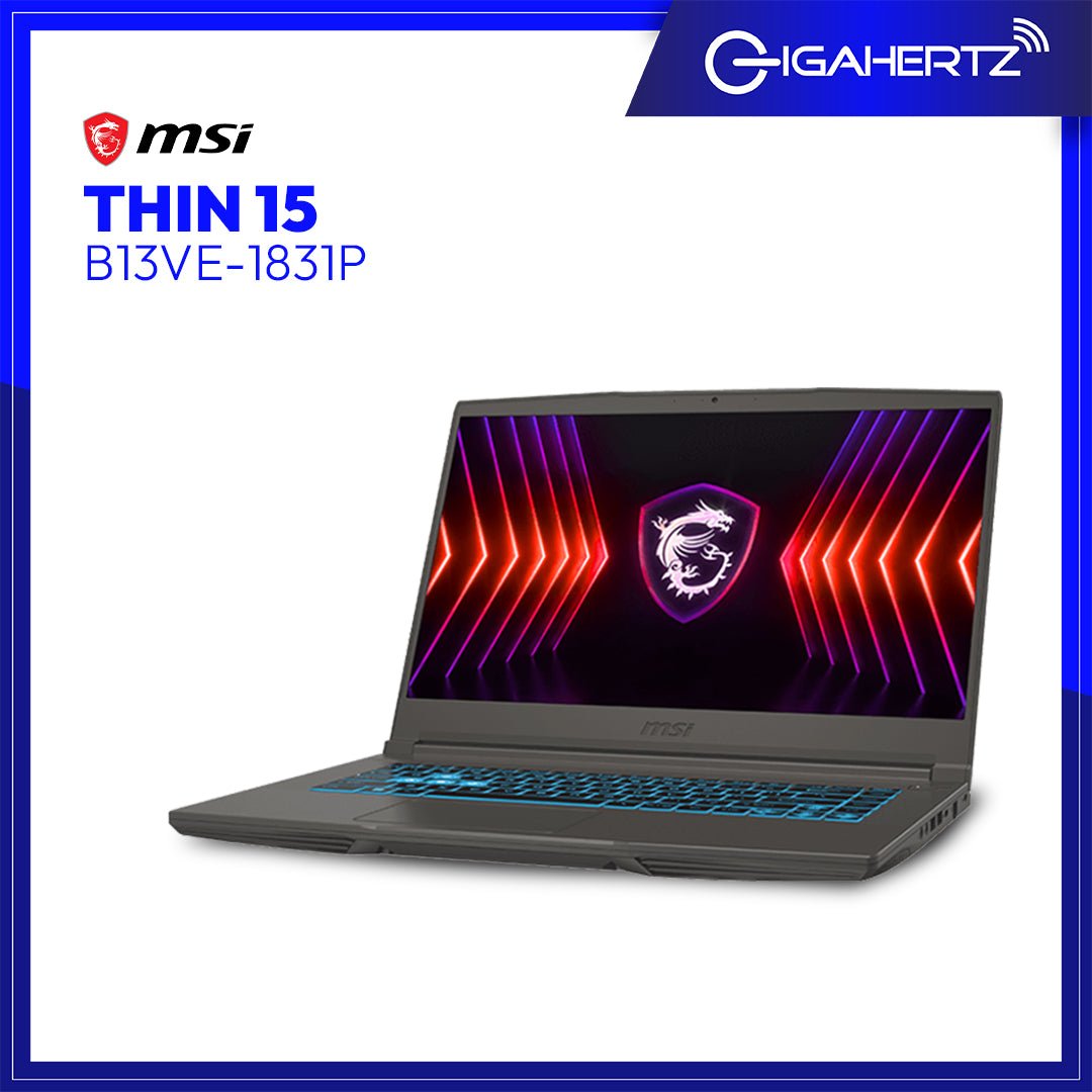 MSI Thin 15 B13VE - 1831PH Gaming Laptop | 15.6" FHD | i5 - 13420H | GeForce RTX 4050 | 8GB RAM | 512GB SSD | WIN 11 | Gigahertz