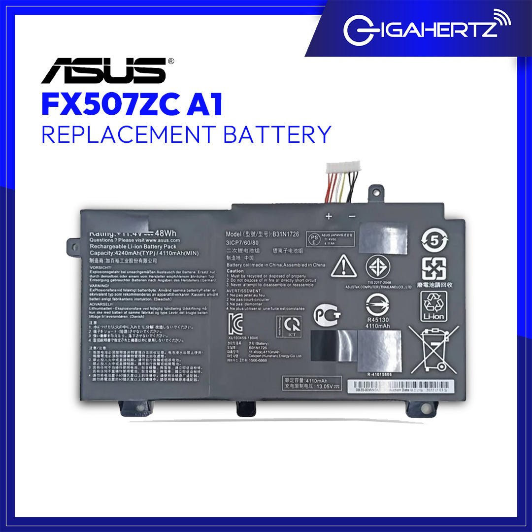 Replacement Battery for Asus FX507ZC A1 | Gigahertz