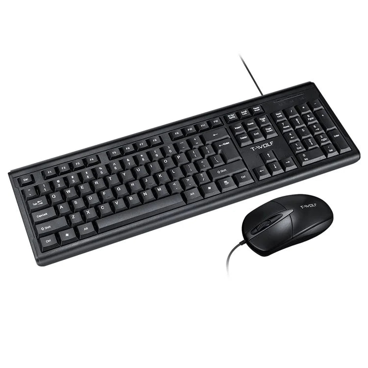 T - WOLF TF500 Keyboard and Mouse Combo USB Wired | GigaHertz