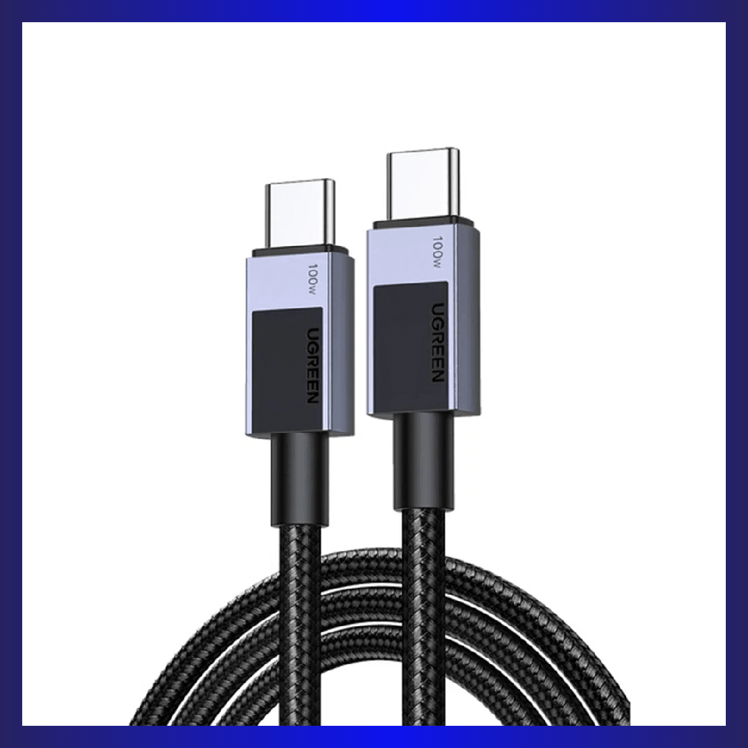 UGREEN 100W 0.5m USB-C to USB-C PD Fast Charging Cable (Space Gray) (35985) | GigaHertz