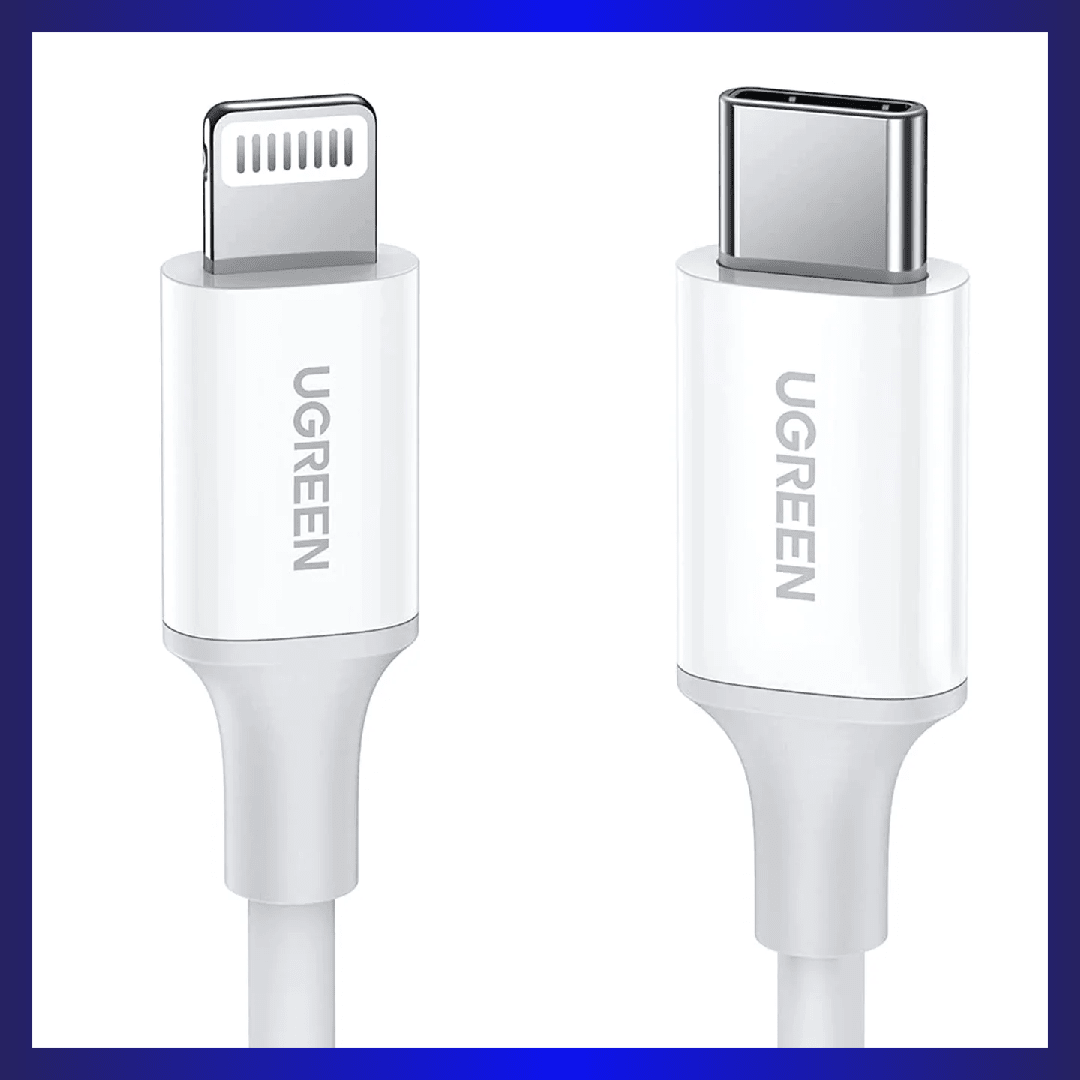 UGREEN 3A USB C to Lightning Cable 1m (White) (10493) | GigaHertz