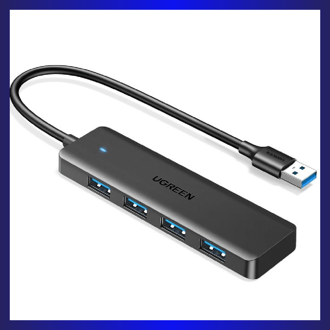UGreen 4-Port USB 3.0 Hub + Powered by Micro USB Metal Plated Shell Ultra Slim | GigaHertz