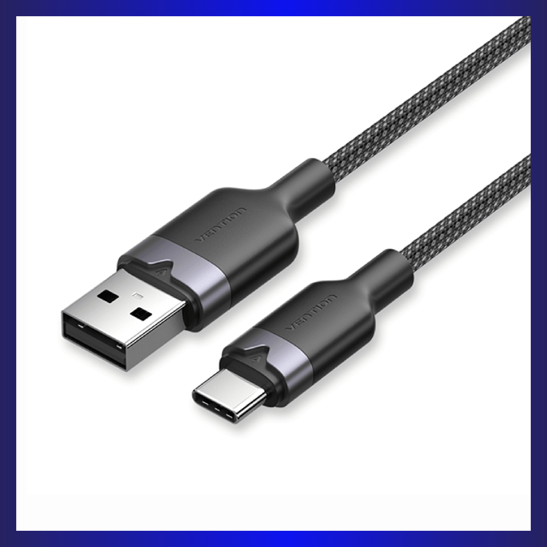 Vention CTNBF USB 2.0 A Male to C Male 3A Cable 1M (Black) | GigaHertz