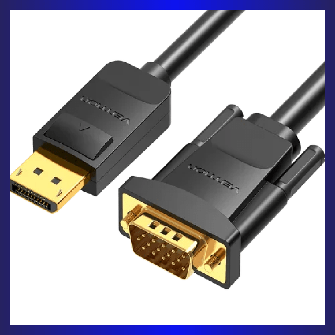 Vention Display port to VGA Cable Black | HBLBG (1.5M) | GigaHertz
