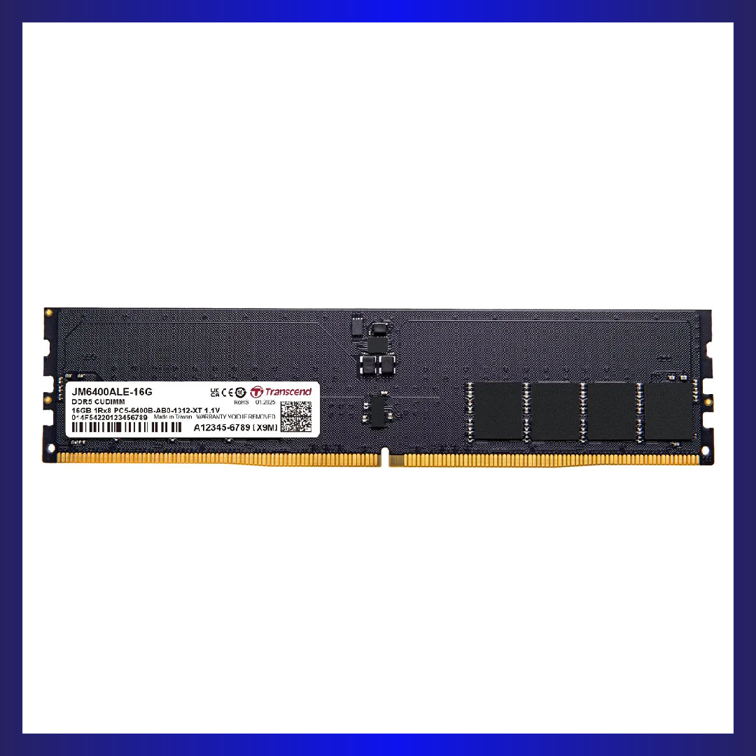 Transcend JetRam 16GB DDR5 6400MHz CUDIMM (JM6400ALE-16G)