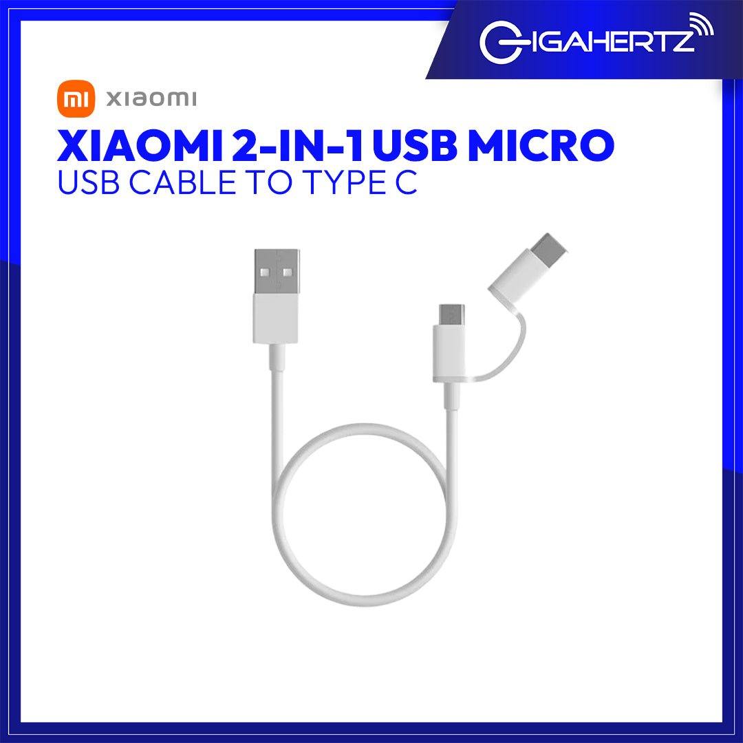 Xiaomi 2 - in - 1 USB Micro USB Cable to Type C 100cm | Gigahertz
