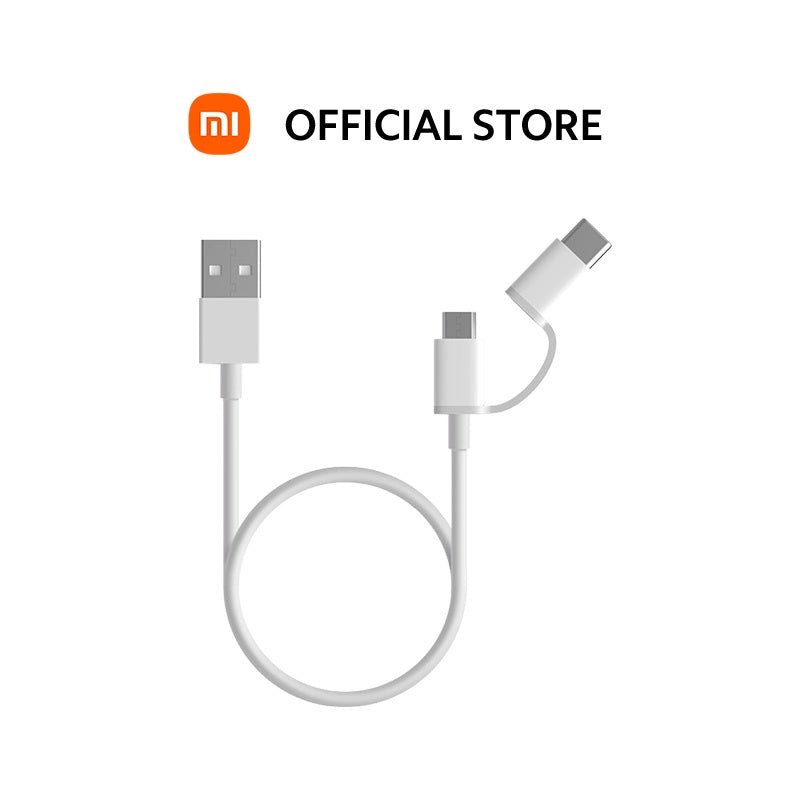 Xiaomi 2 - in - 1 USB Micro USB Cable to Type C 100cm | Gigahertz