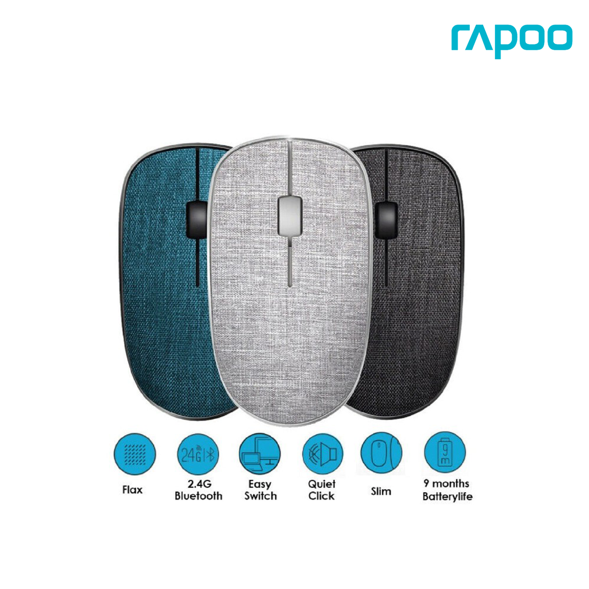 Rapoo M200 Plus Silent Multi-Mode Wireless Optical Fabric Mouse