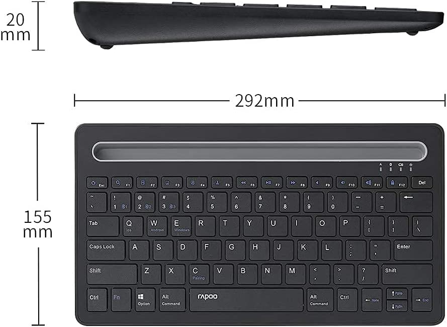 Rapoo XK100 Bluetooth Multi-Device Wireless Keyboard