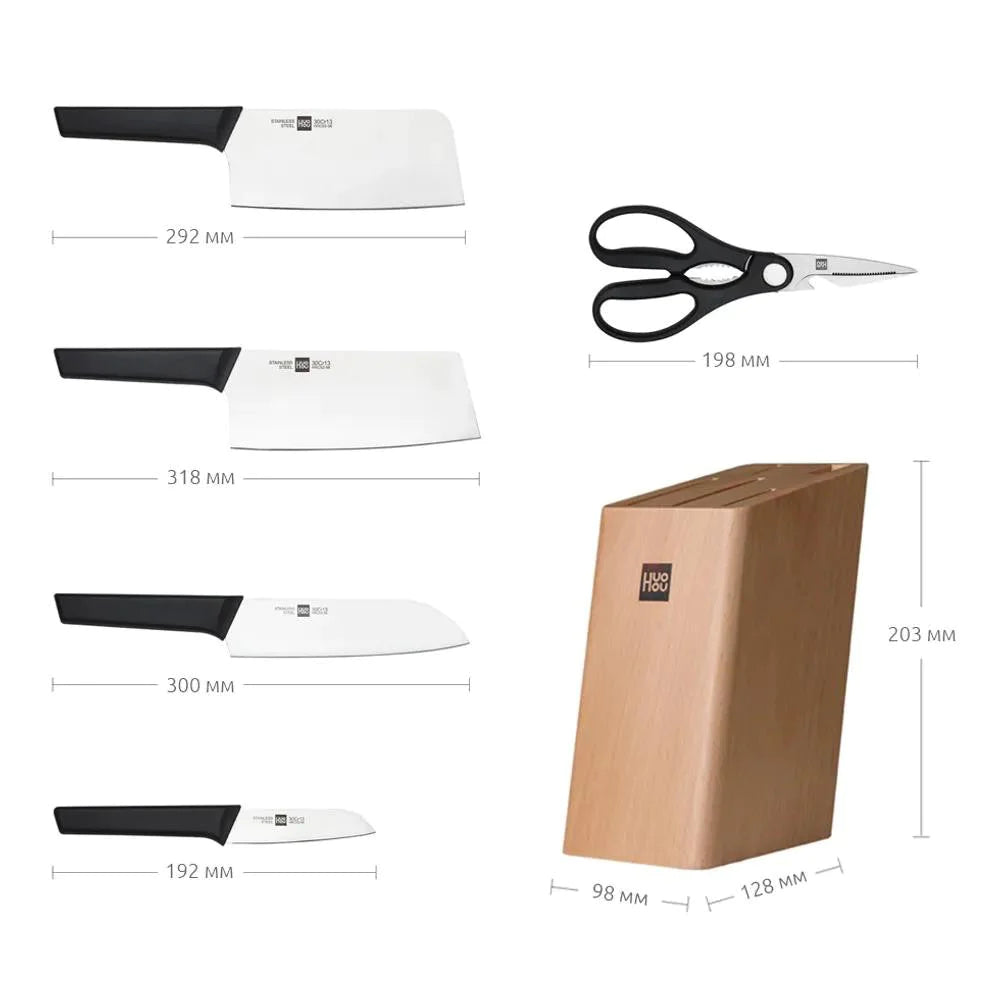Xiaomi Huohou 6 Piece Steel Knife