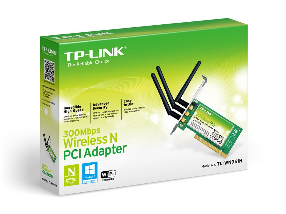 TP - Link TL - WN951N 300Mbps Wireless N PCI Adapter | GigaHertz