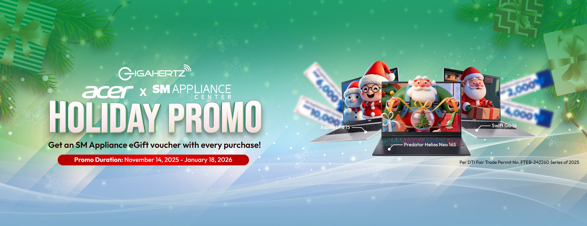 Acer x SM Appliance Holiday Promo 2025