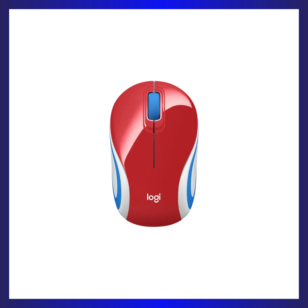 Logitech M187 Mini Wireless Mouse (Red)
