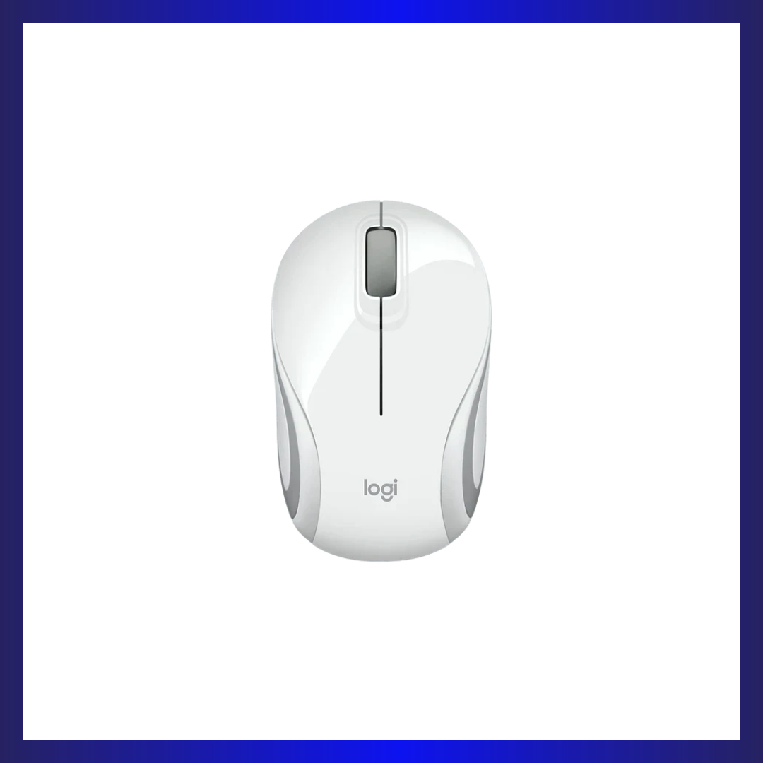 Logitech M187 Mini Wireless Mouse (White)