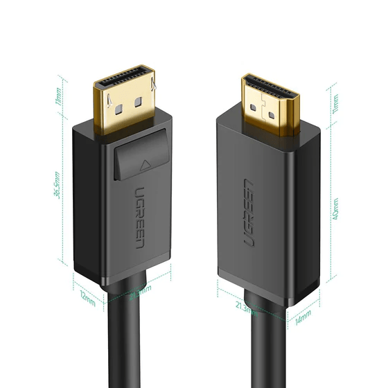 UGREEN 10239 4K UHD DP to HDMI Cable 1.5-Meters