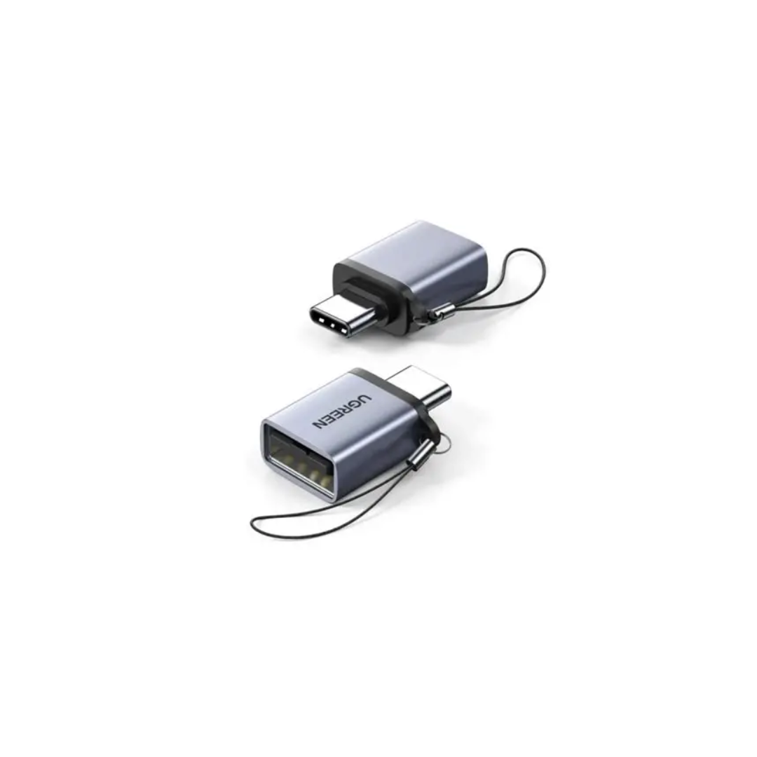 UGREEN 50283 Type C to USB 3.0 A Adapter Cable with Lanyard (Space Gray)