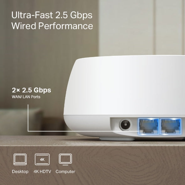 TPLINK DECO BE25 1PACK MESH WIFI 7 WH