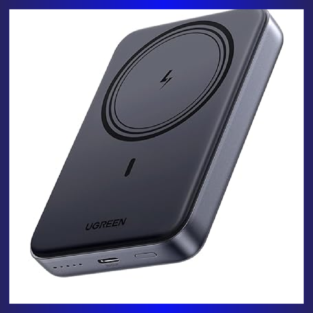 UGREEN Magnetic Power Bank,10,000mAh Wireless Portable Charger, PD 20W Fast Charging Battery Pack with USB-C for Magsafe