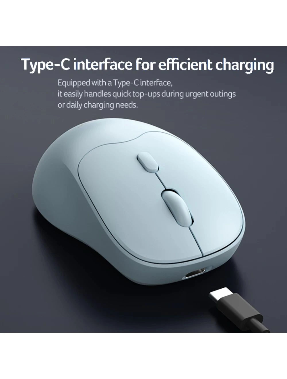 Acer OMR268 Dual-Mode 2.4G / Bluetooth Rechargeable Wireless Mouse Blue