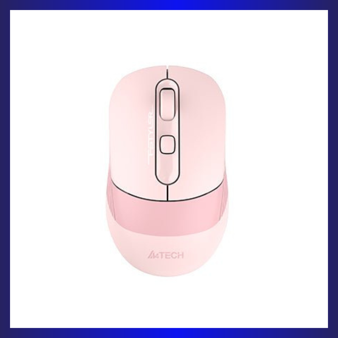 A4Tech FB10C | Optical Sensor | Bluetooth & 2.4GHz Wireless | Multi-Device Support | Adjustable 2400 DPI | Baby Pink