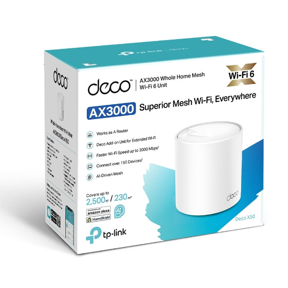 TPLINK DECO X50 2PACK MESH WIFI 6 WH