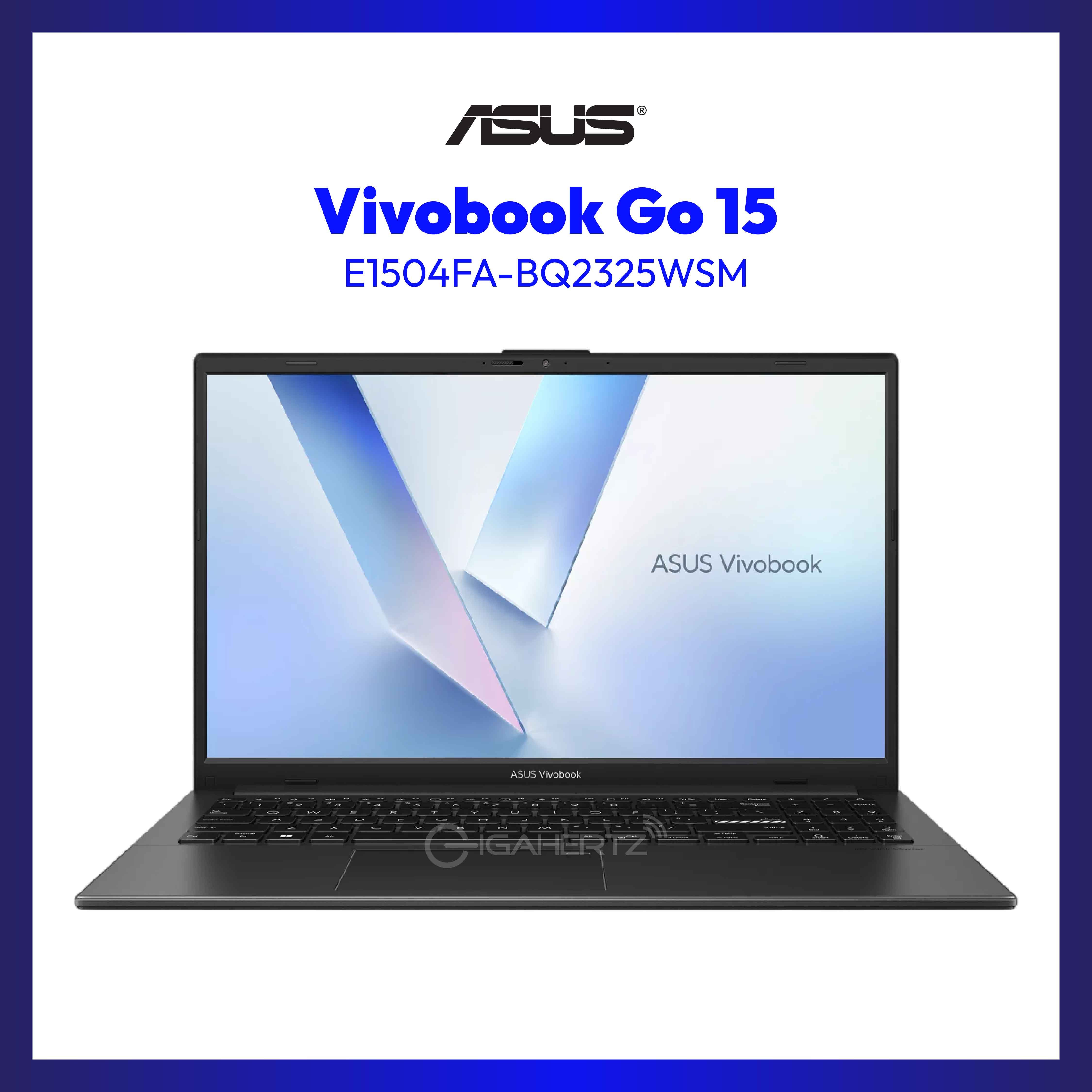 Asus Vivobook Go 15" E1504FA-BQ2325WSM Laptop (Mixed Black) | 15.6 FHD (1920x1080) | Ryzen 5 7520U | 16GB RAM | 512GB SSD | AMD Radeon Graphics | Win 11