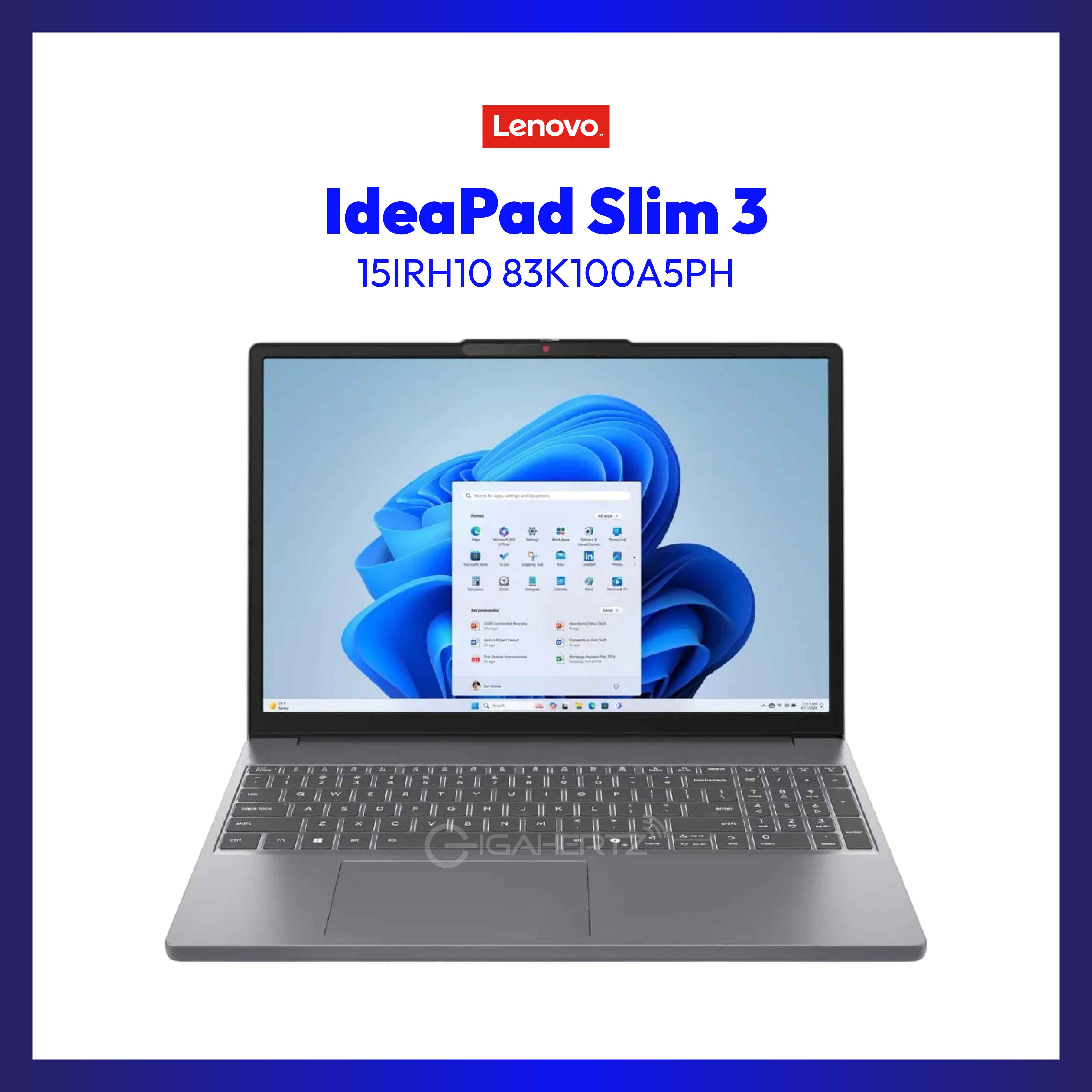 Lenovo IdeaPad Slim 3 15IRH10 83K100A5PH | 15.3" WUXGA | i7-13620H | UHD Graphics | 16GB RAM | 512GB SSD | WIN 11