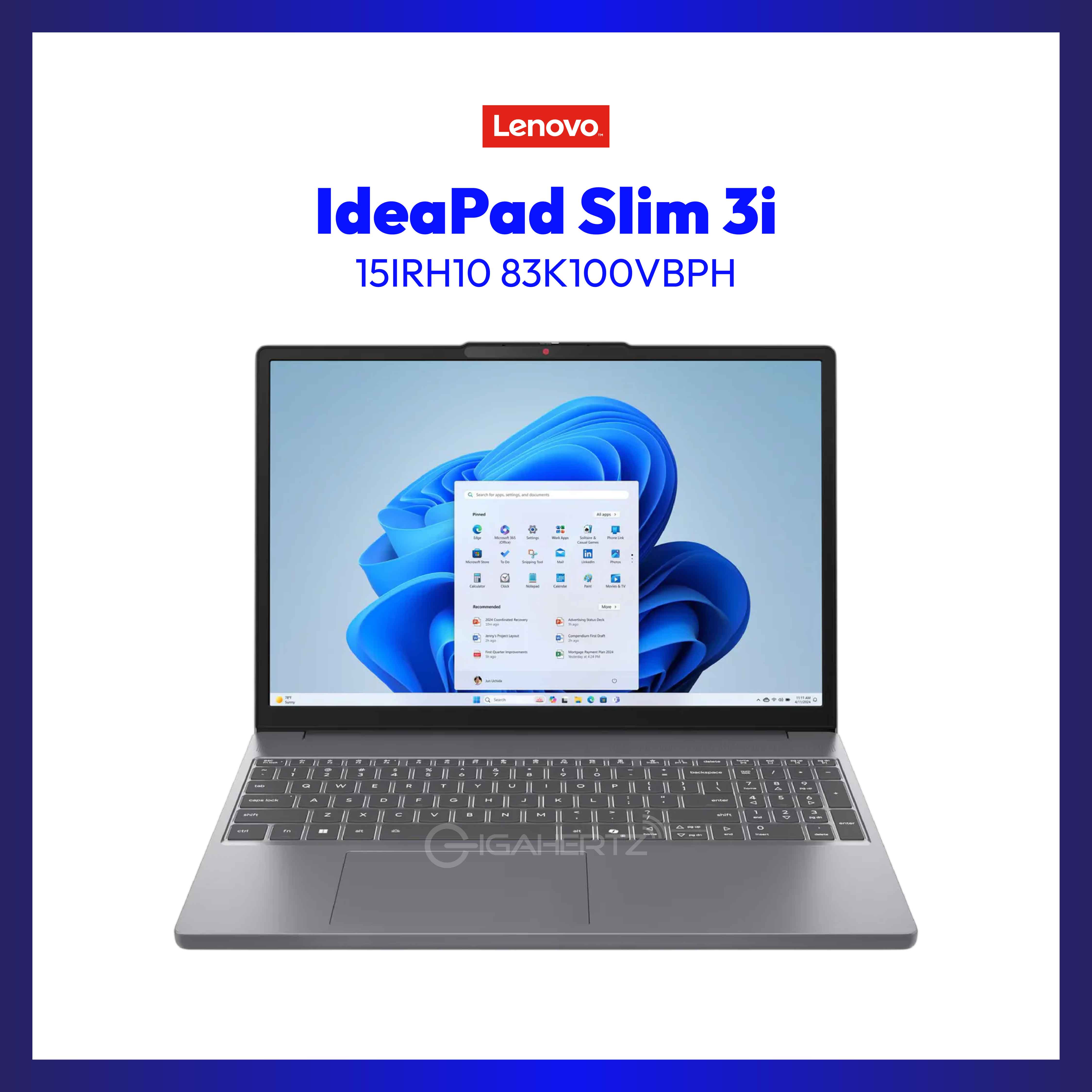 Lenovo IdeaPad Slim 3i 15IRH10 83K100VBPH 15.3inch WUXGA IPS | Core i7-13620H | 16GB DDR5-4800 | 1TB SSD | Win11 Pro