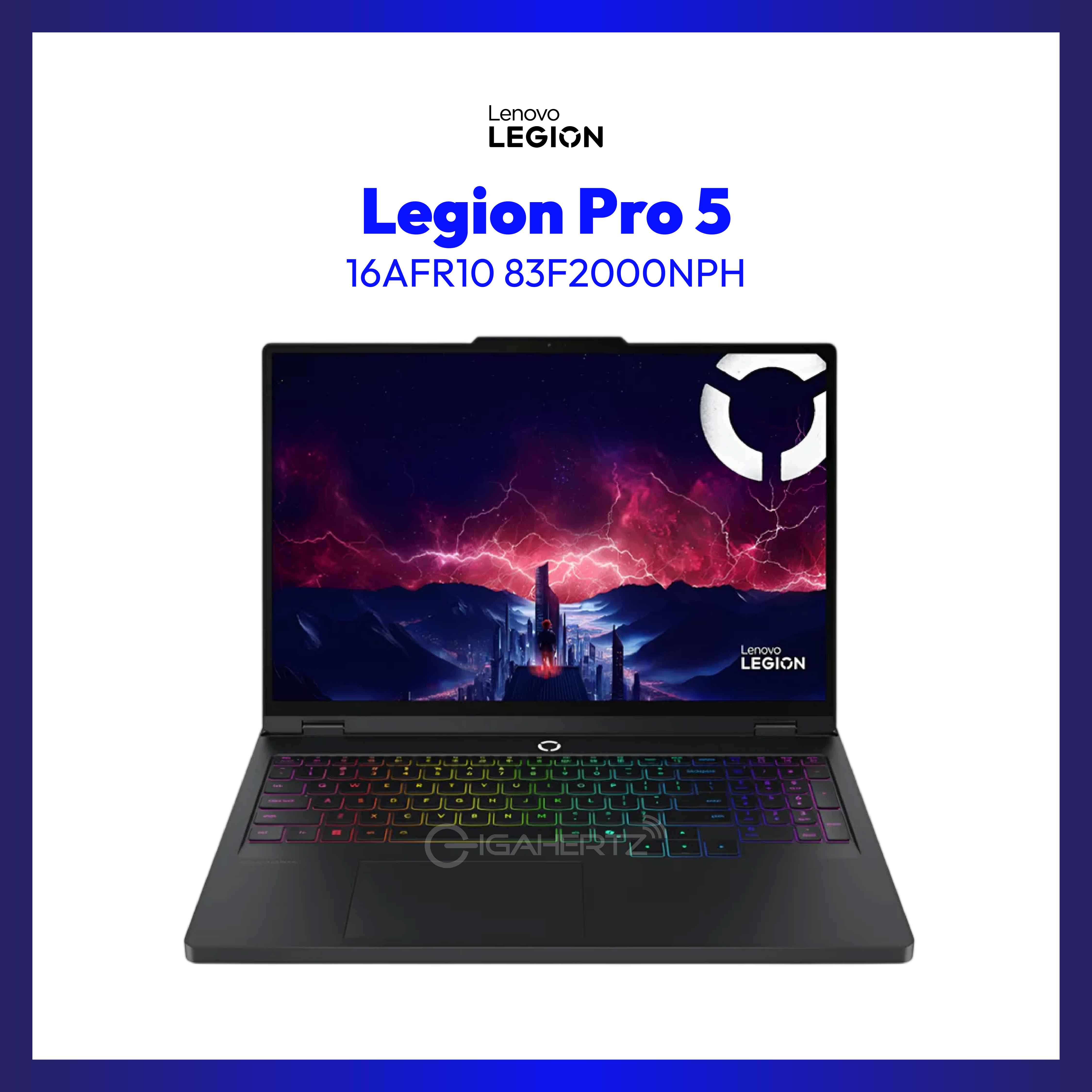 LENOVO LEGION PRO 5 16AFR10 83F2000NPH 16.0” WQXGA | AMD Ryzen 9-9955HX | 32GB RAM | 1TB SSD | NVIDIA GeForce RTX 5070 8GB | Win11