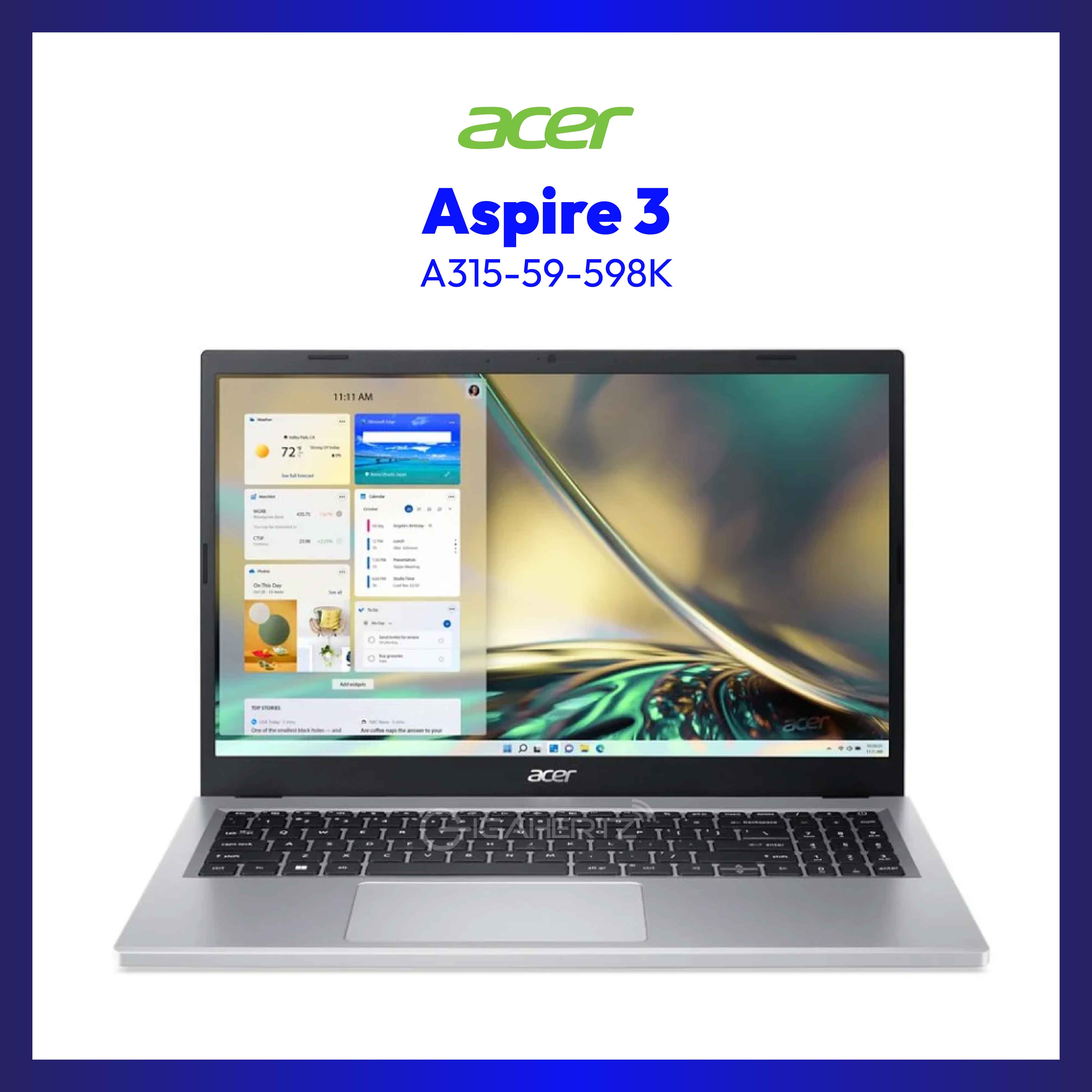 Acer Aspire 3 A315-59-598K Notebook | 15.6" LCD | i5-1235U | UHD Graphics | 8GB RAM | 512GB SSD | WIN 11