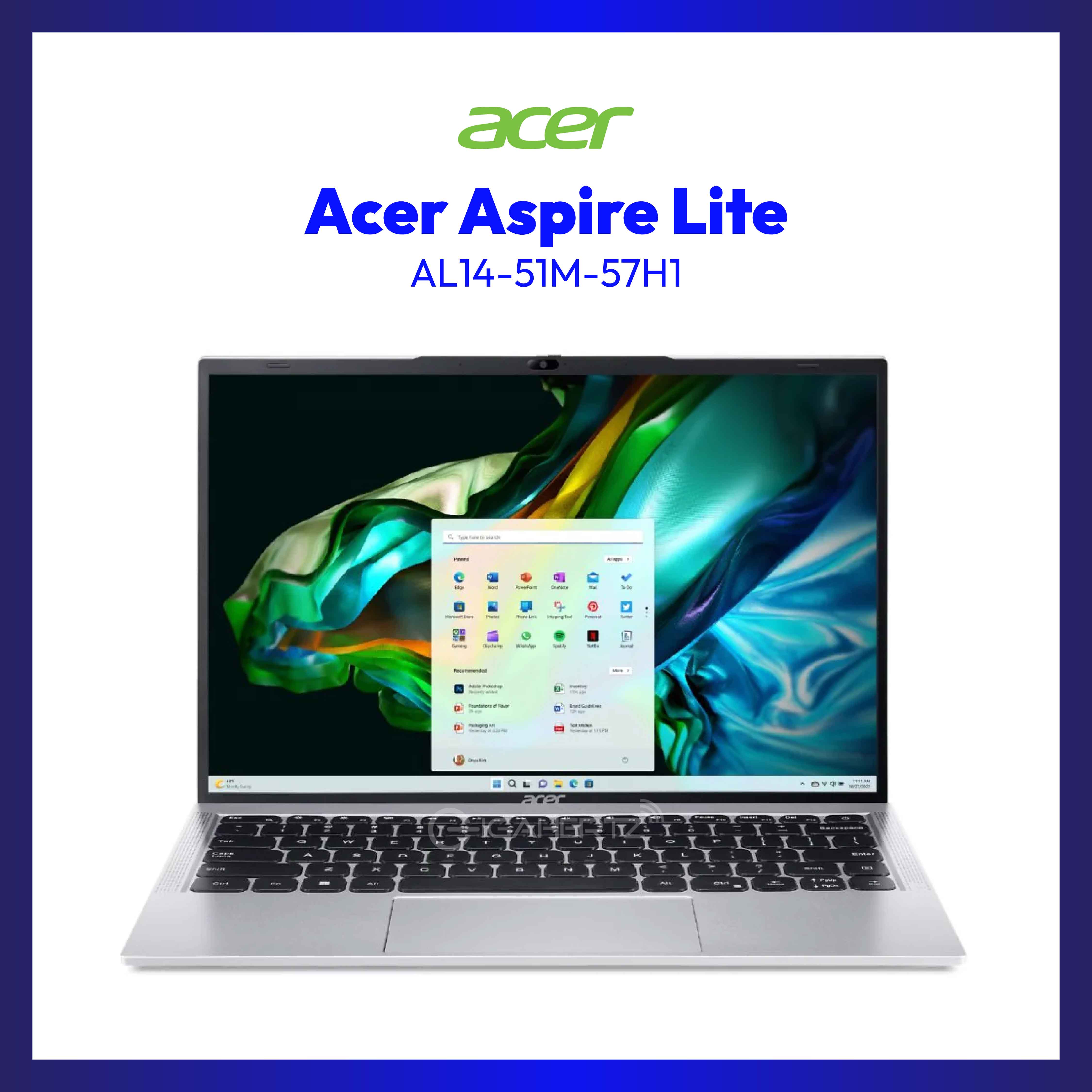 Acer Aspire Lite AL14-51M-57H1 | 14" WUXGA | i5-1235U | UHD Graphics | 8GB RAM | 512GB SSD | WIN 11