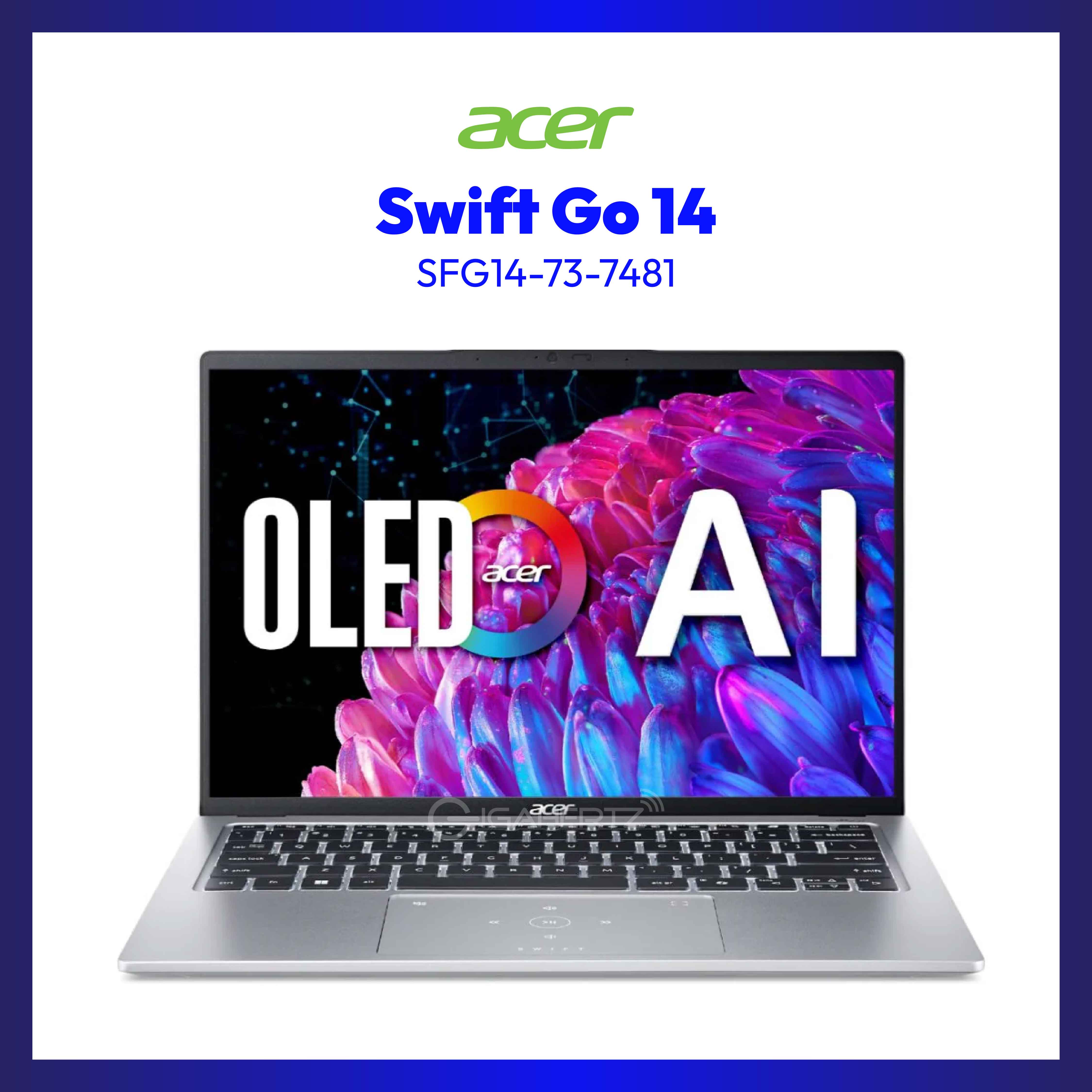 Acer Swift Go 14 SFG14-73-7481 | 14" OLED | Intel® Core Ultra 7 processor 155H | Intel® ARC™ Graphics | 16 GB RAM | 1 TB SSD | WIN 11