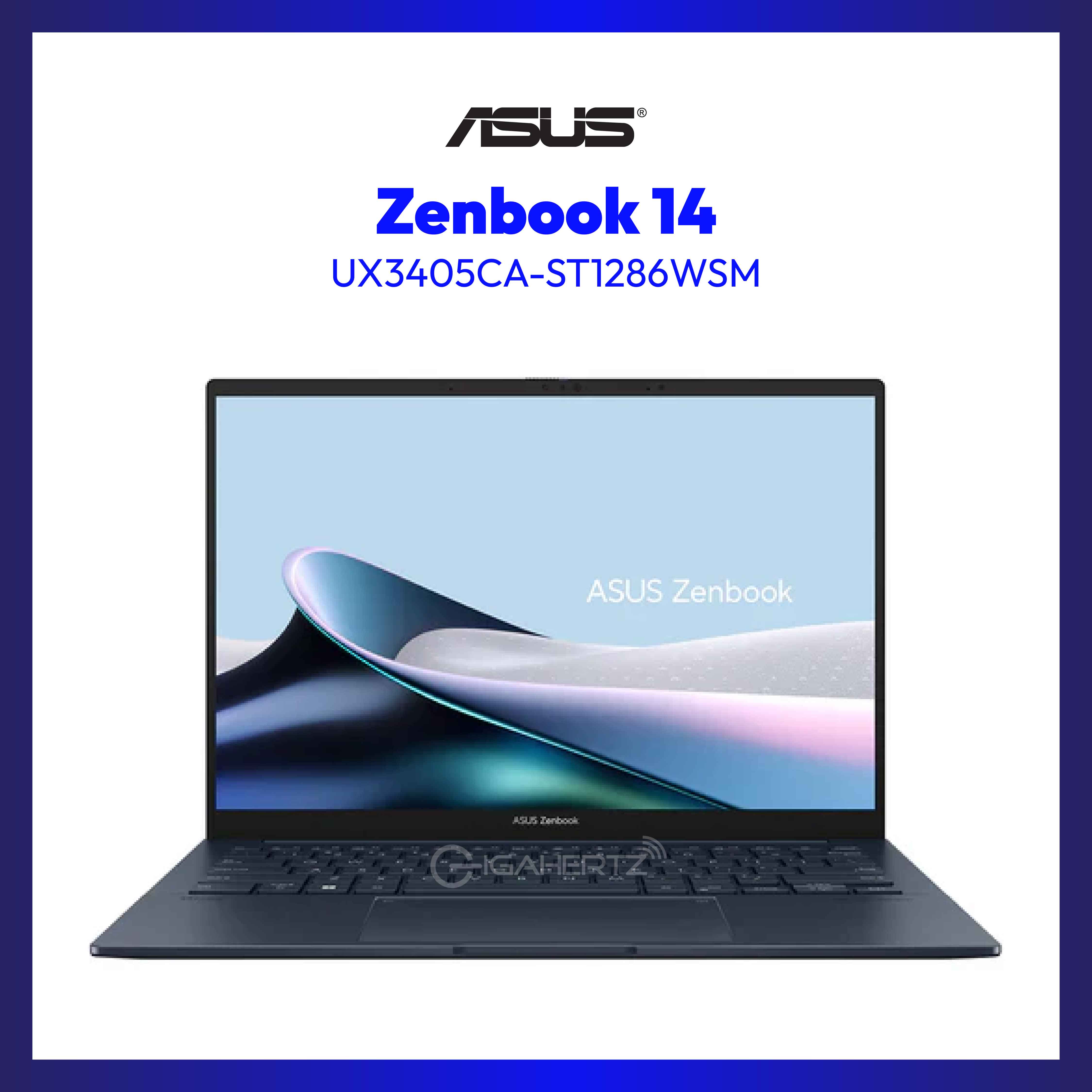 Asus Zenbook 14 OLED UX3405CA-ST1286WSM (BLUE) | 14" 3K | Ultra 5 225H | 16GB RAM | 512GB SSD | Intel Arc Graphics | Windows 11 Home
