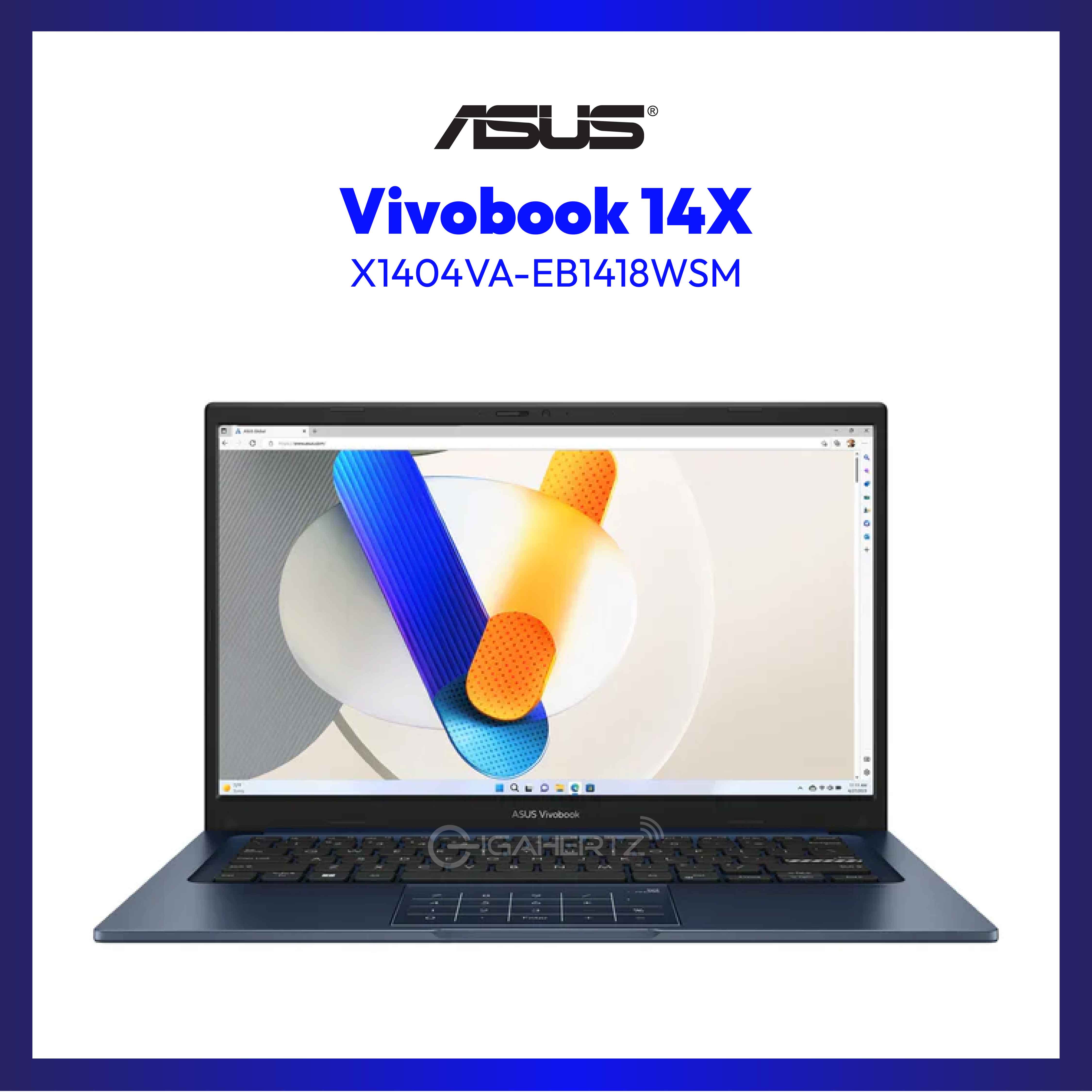 ASUS VivoBook X1404VA-EB1418WSM | 14" FHD | Intel Core 5 120U | Intel UHD Graphics | 16GB RAM | 512GB SSD | WIN 11