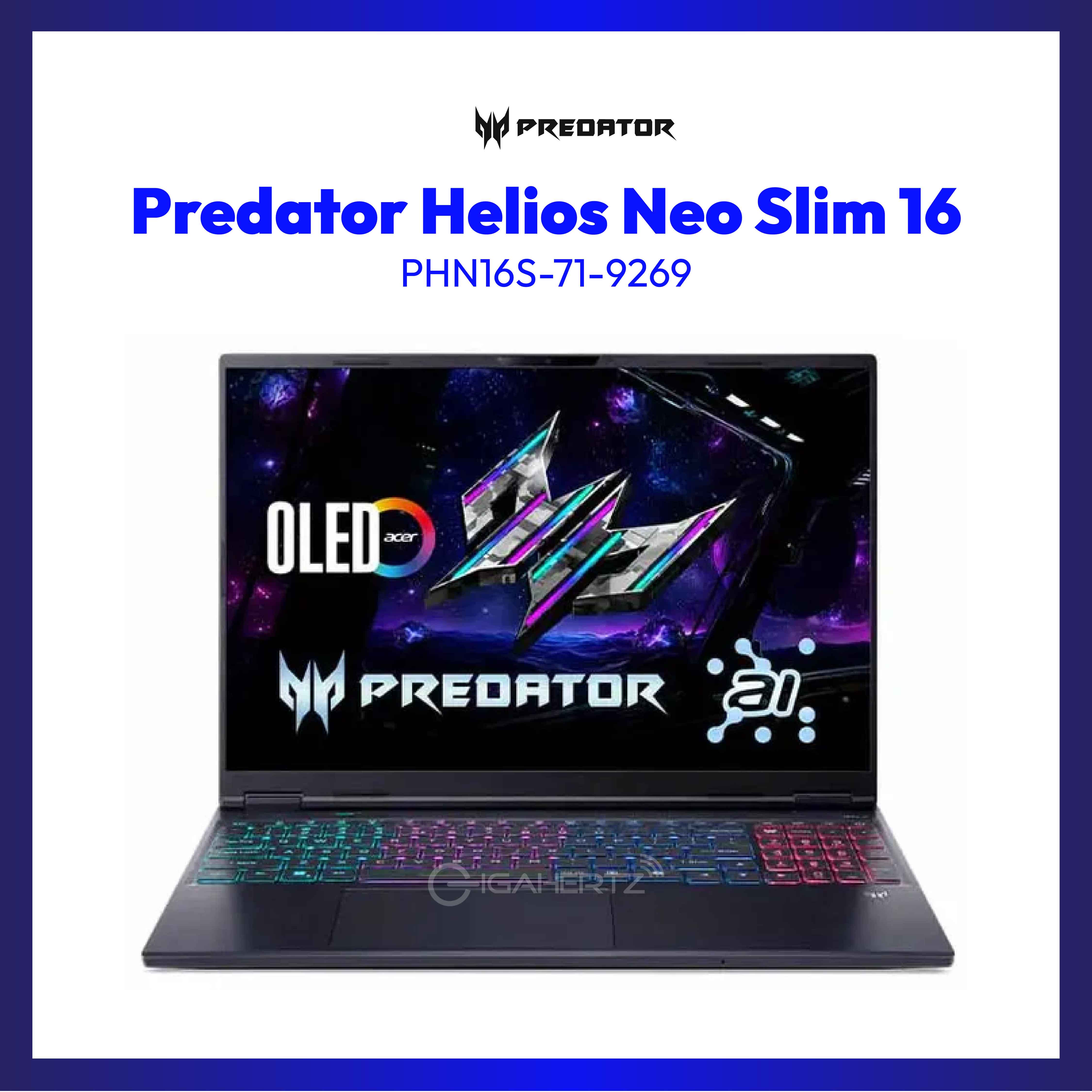 Acer Helios Neo Slim 16 PHN16S-71-9269 | 16″ WQXGA |  Intel Core Ultra 9 275HX | GeForce RTX 5070 | 32GB RAM | 1TB SSD | WIN 11
