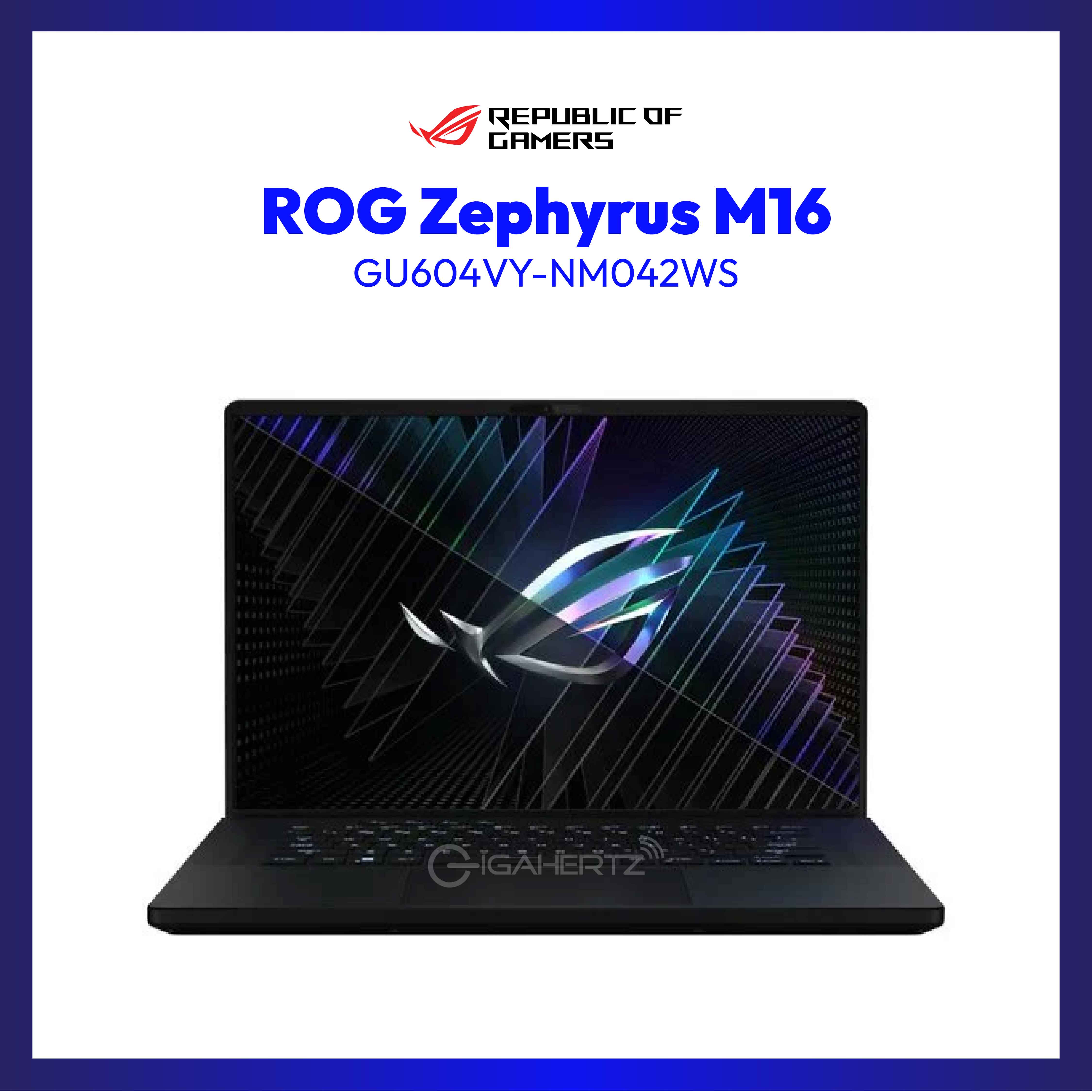 Asus ROG Zephyrus M16 (2023) GU604VY-NM042WS Gaming Laptop | 16" QHD+ WQXGA | i9-13900H | GeForce RTX 4090 | 32GB RAM | 2TB SSD | WIN 11