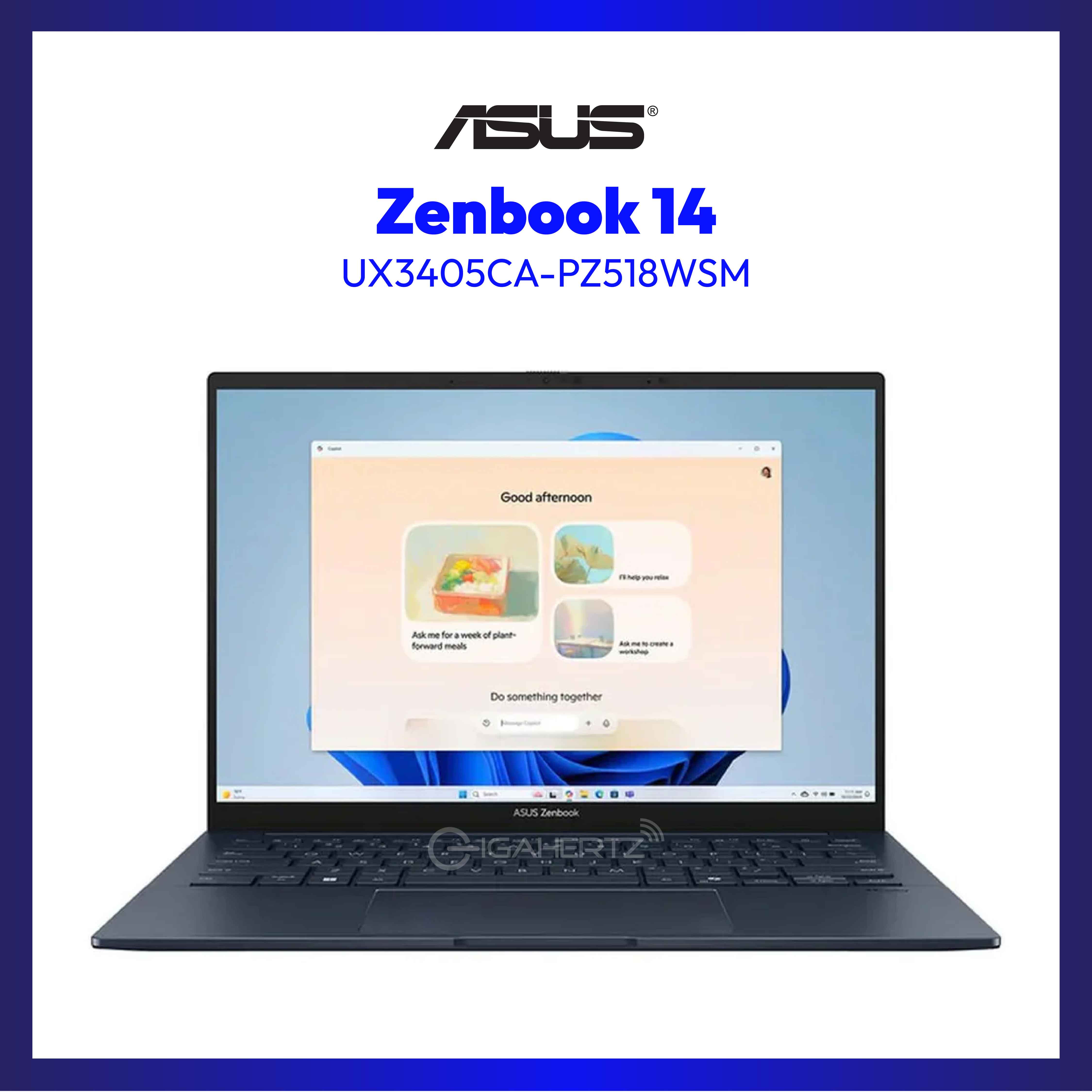 Asus Zenbook 14 OLED UX3405CA-PZ518WSM | 14" OLED | Intel® Core™ Ultra 7 255H | Intel Arc Graphics | 16 GB RAM | 512 GB SSD | WIN 11