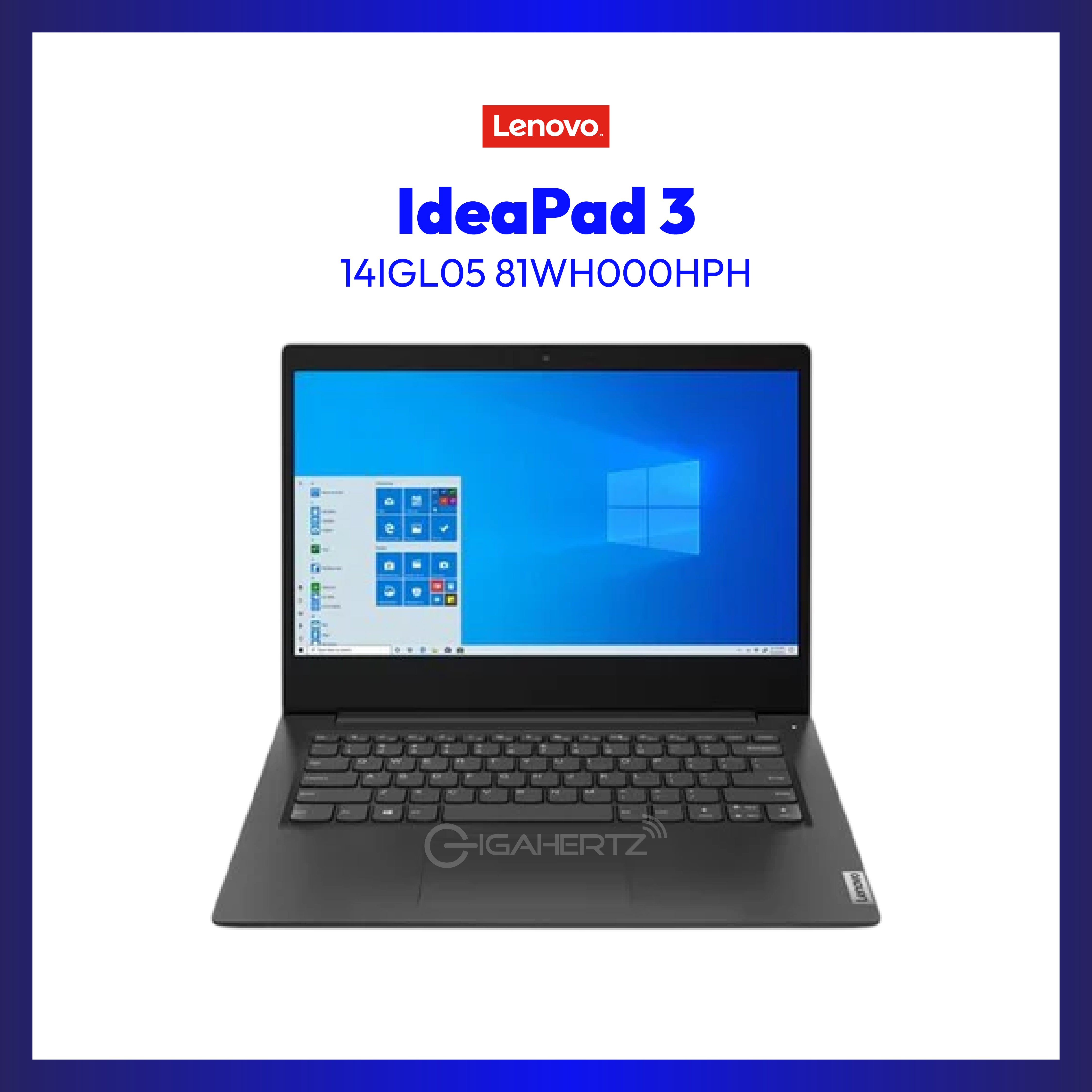 Lenovo IdeaPad 3 14IGL05 81WH000HPH | 14" HD | Celeron N4020 | UHD Graphics 600 | 4GB RAM | 256GB SSD | WIN 10