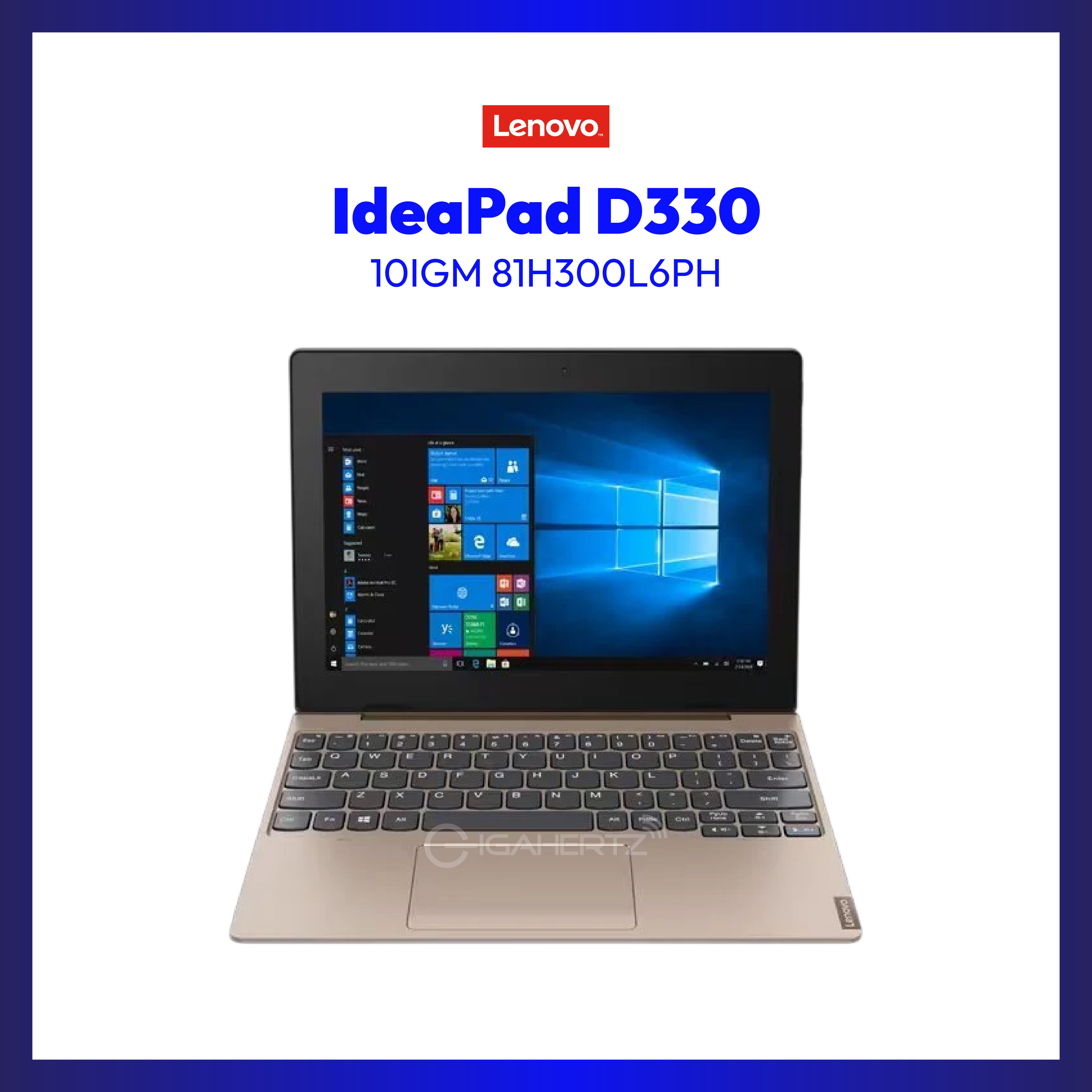 Lenovo IdeaPad D330-10IGM 81H300L6PH | 10.1" HD | Pentium Silver N5000 | UHD Graphics 605 | 4GB RAM | 64GB EMMC | WIN 10