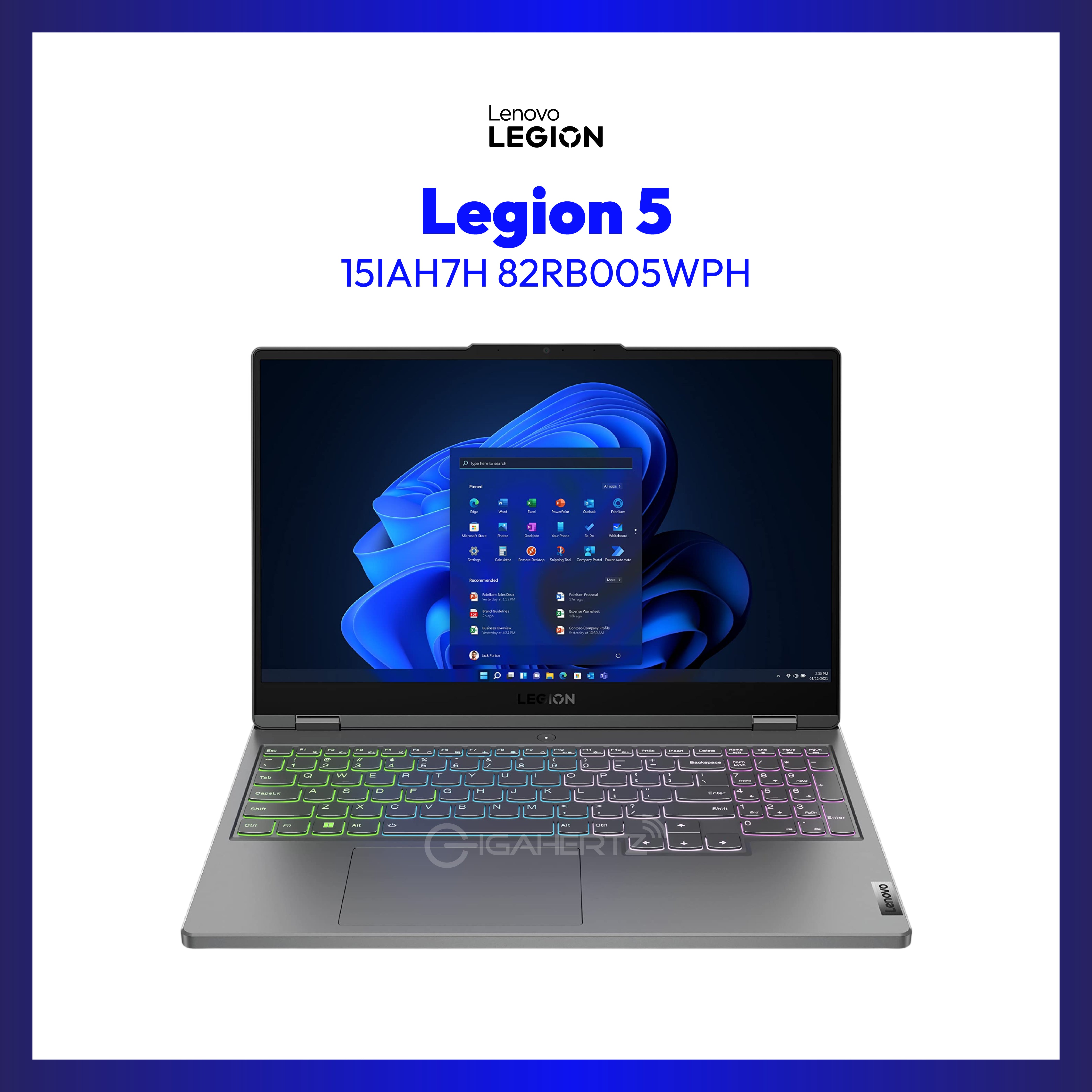 Lenovo Legion 5 15IAH7H 82RB005WPH | 15.6" WQHD | i5-12500H | GeForce RTX 3060 | 16GB RAM | 512GB SSD | WIN 11