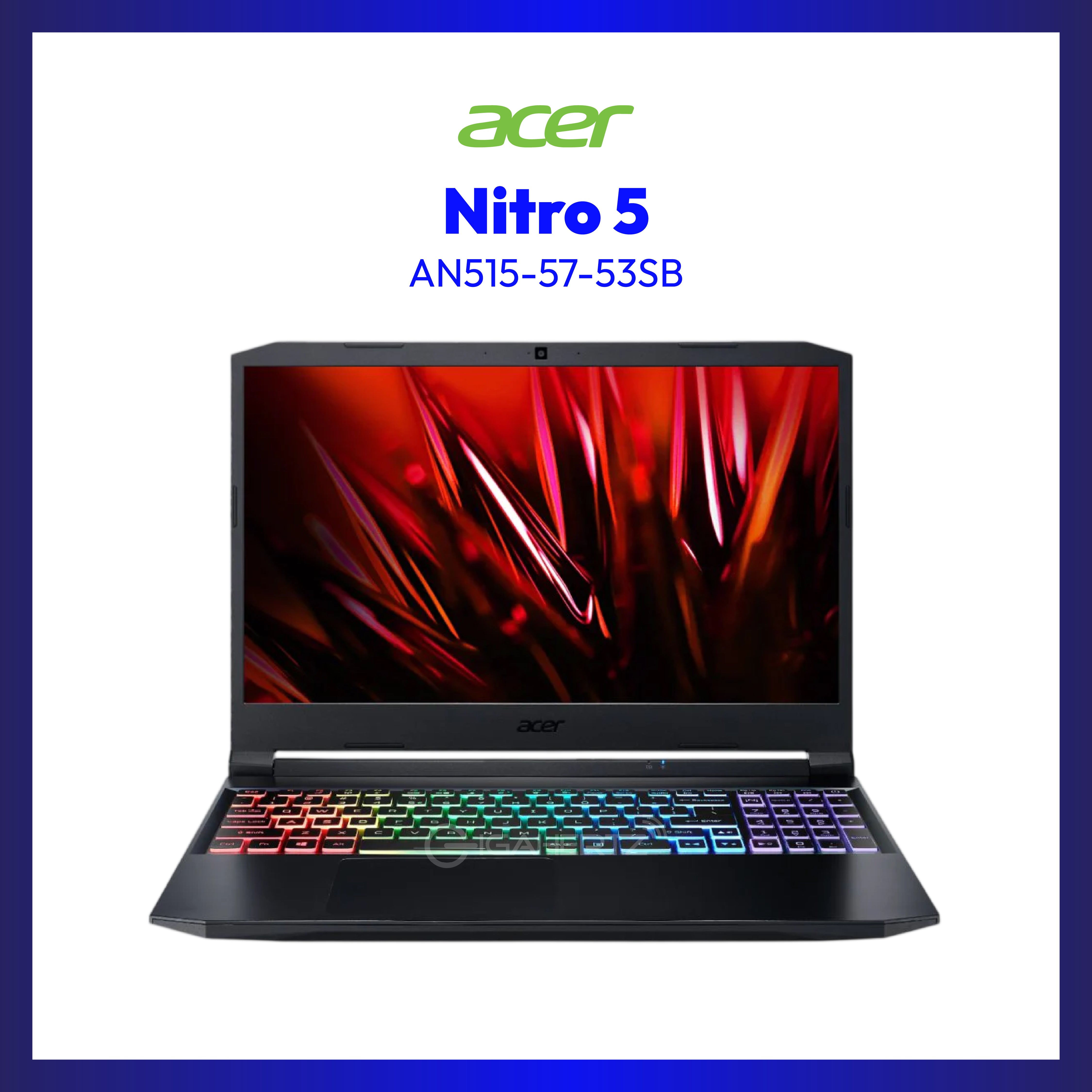 Acer Nitro 5 AN515-57-53SB | 15.6" FHD | i5-11400H | GeForce RTX 3050 Ti | 8GB RAM | 512GB SSD | WIN 11