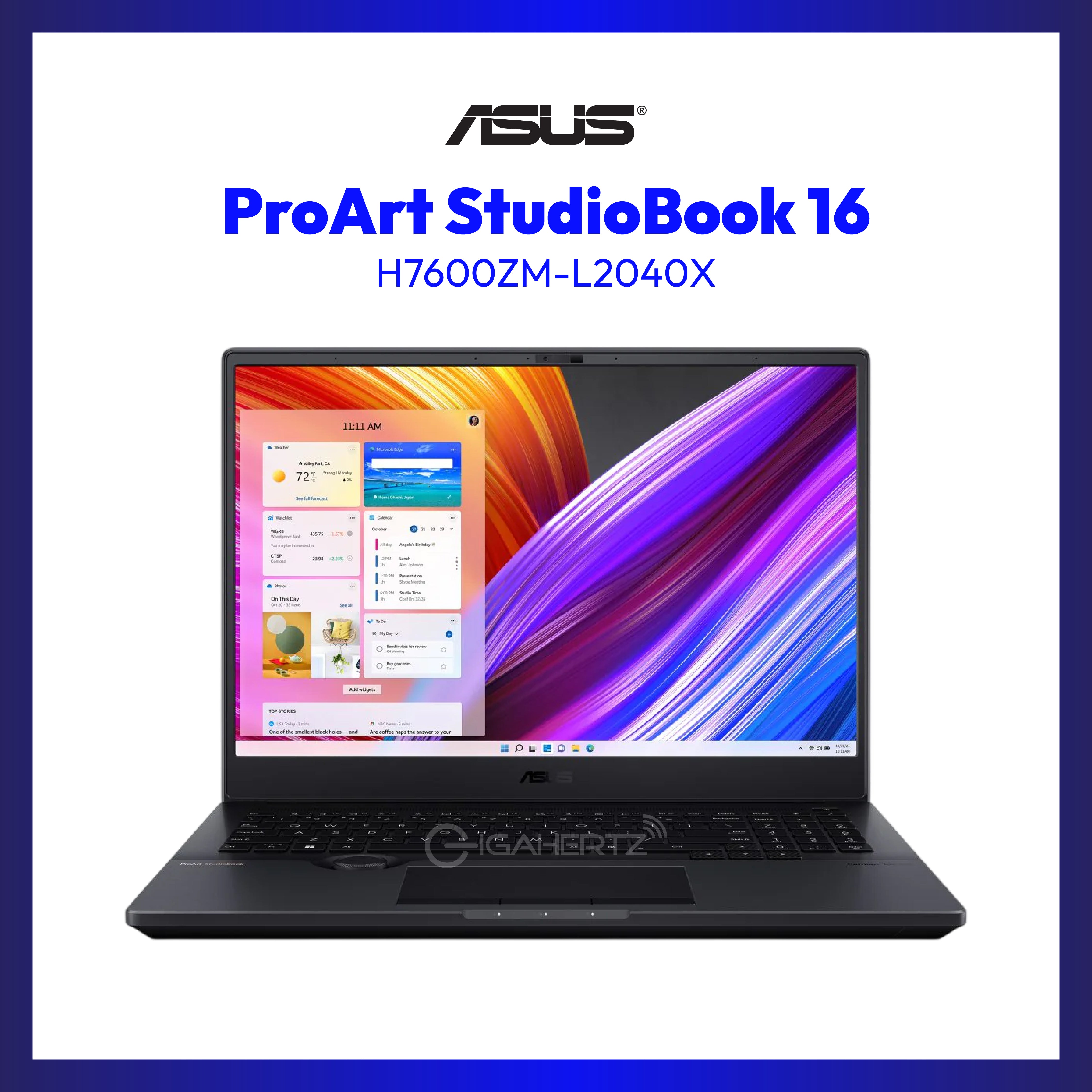 Asus ProArt StudioBook 16 H7600ZM-L2040X | 16" OLED | i7-12700H | GeForce® RTX™ 3060 | 32 GB RAM | 1 TB SSD | WIN 11
