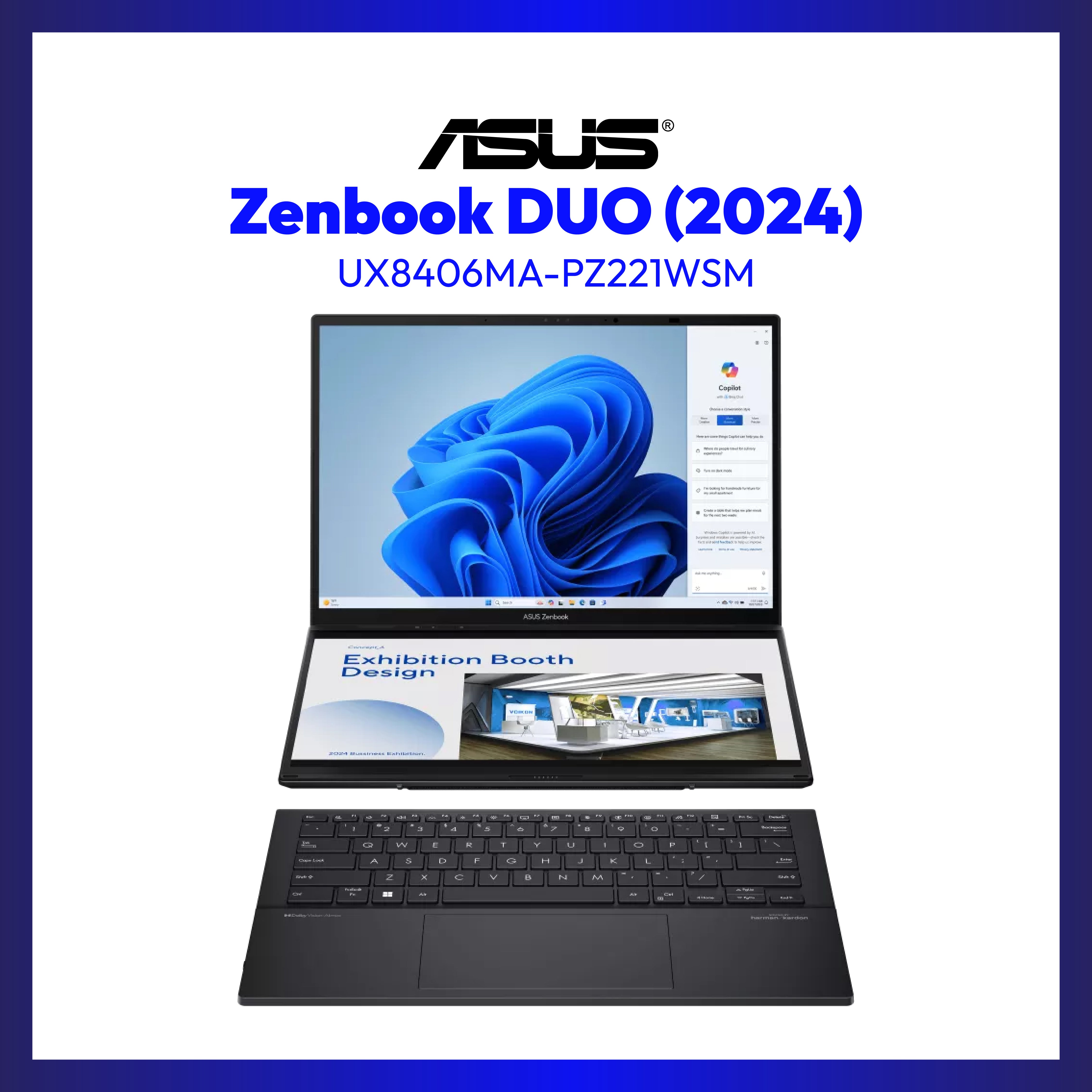 ASUS Zenbook DUO (2024) | 14" OLED | Ultra 7 Processor 155H | Arc Graphics | 32GB RAM | 1TB SSD | WIN 11